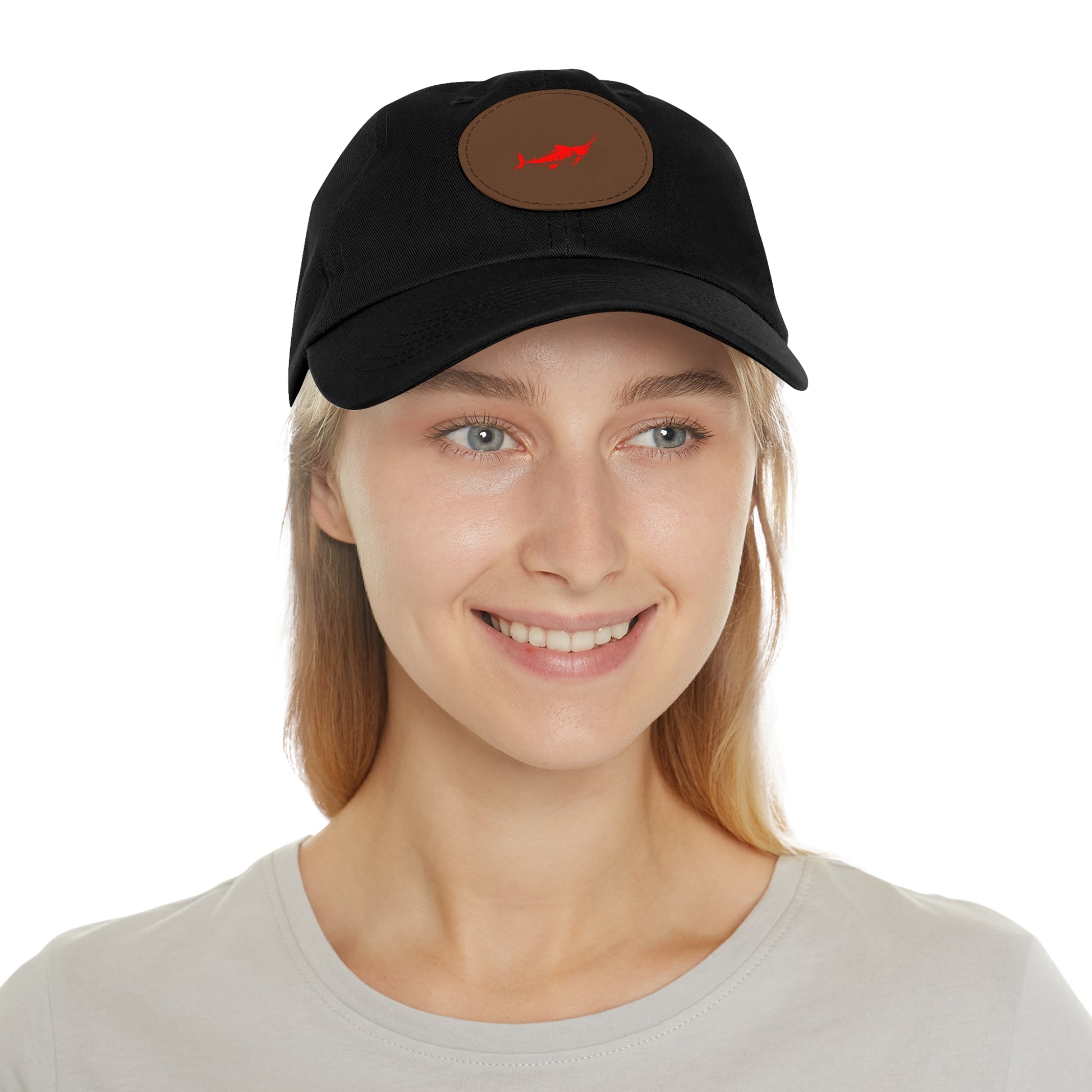 Stylish Leather Patch Dad Hat, Casual Cap for Everyday Wear