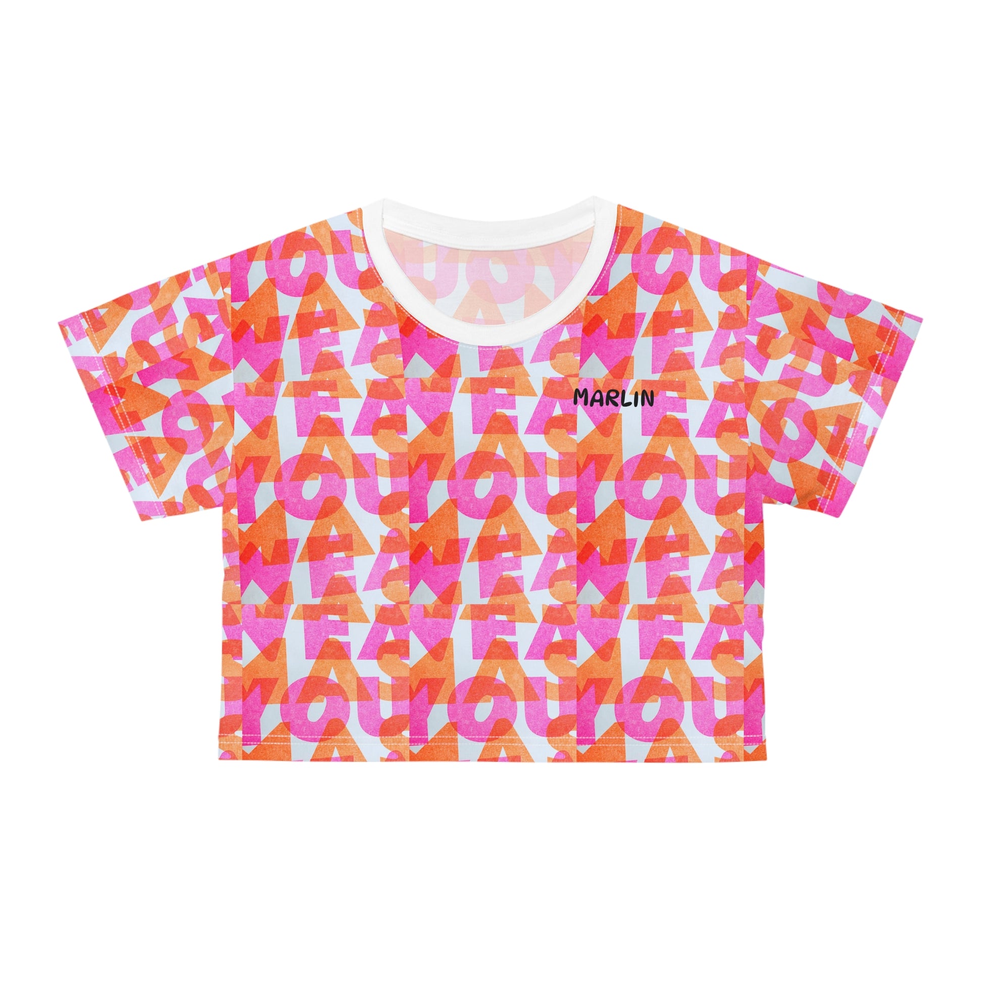 Vibrant Crop Tee - Bold Colorful Summer Top, Trendy Casual Wear.