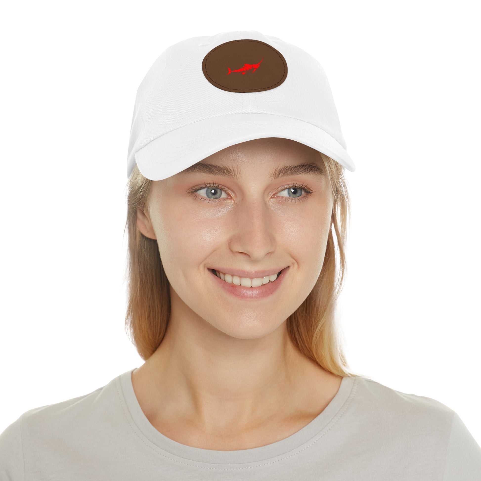 Stylish Leather Patch Dad Hat, Casual Cap for Everyday Wear