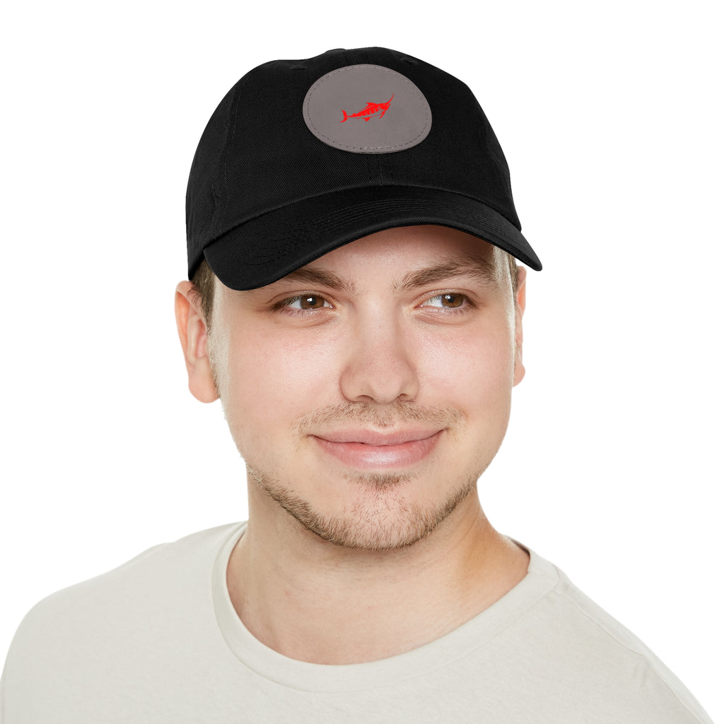 Stylish Leather Patch Dad Hat, Casual Cap for Everyday Wear
