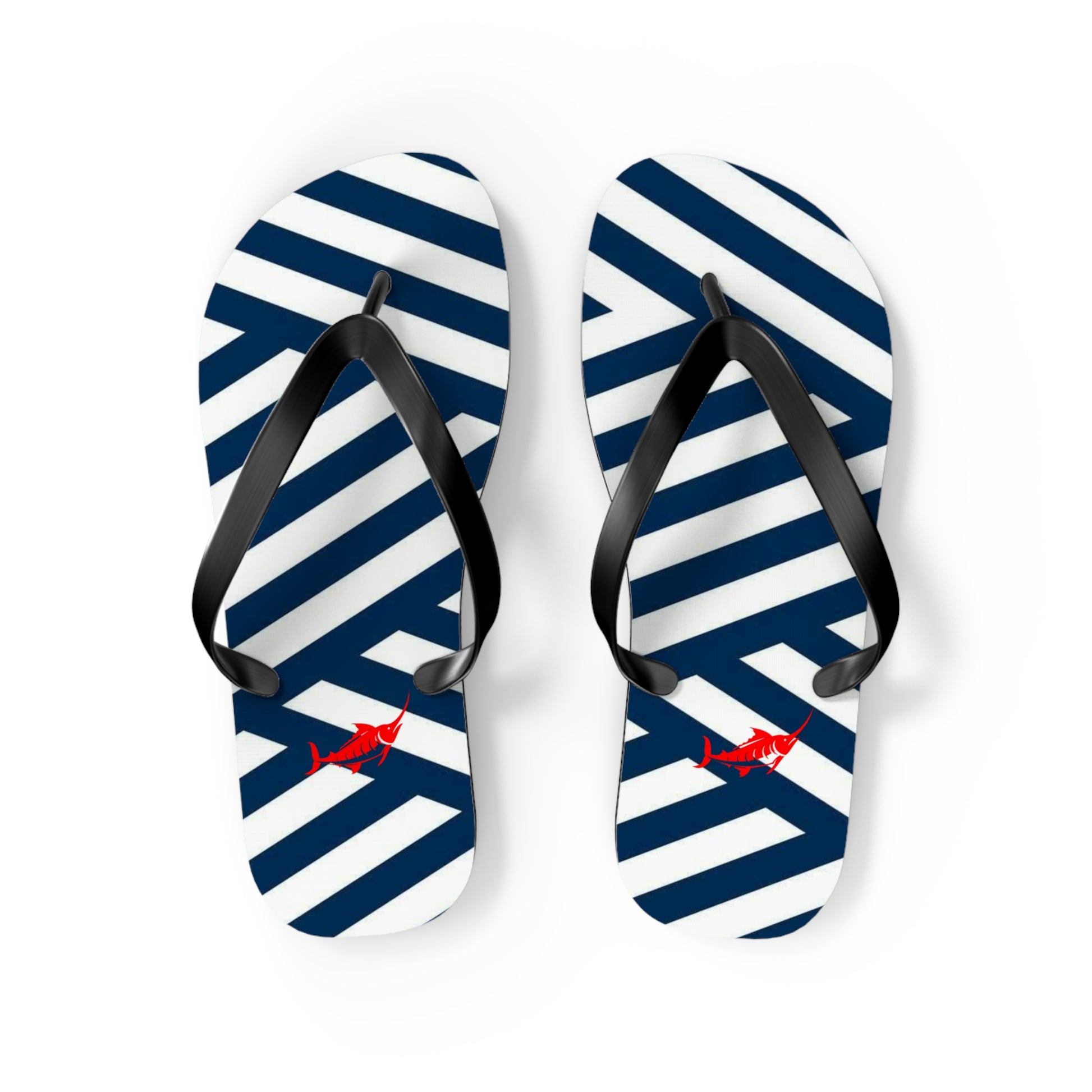Nautical Stripe Flip Flops