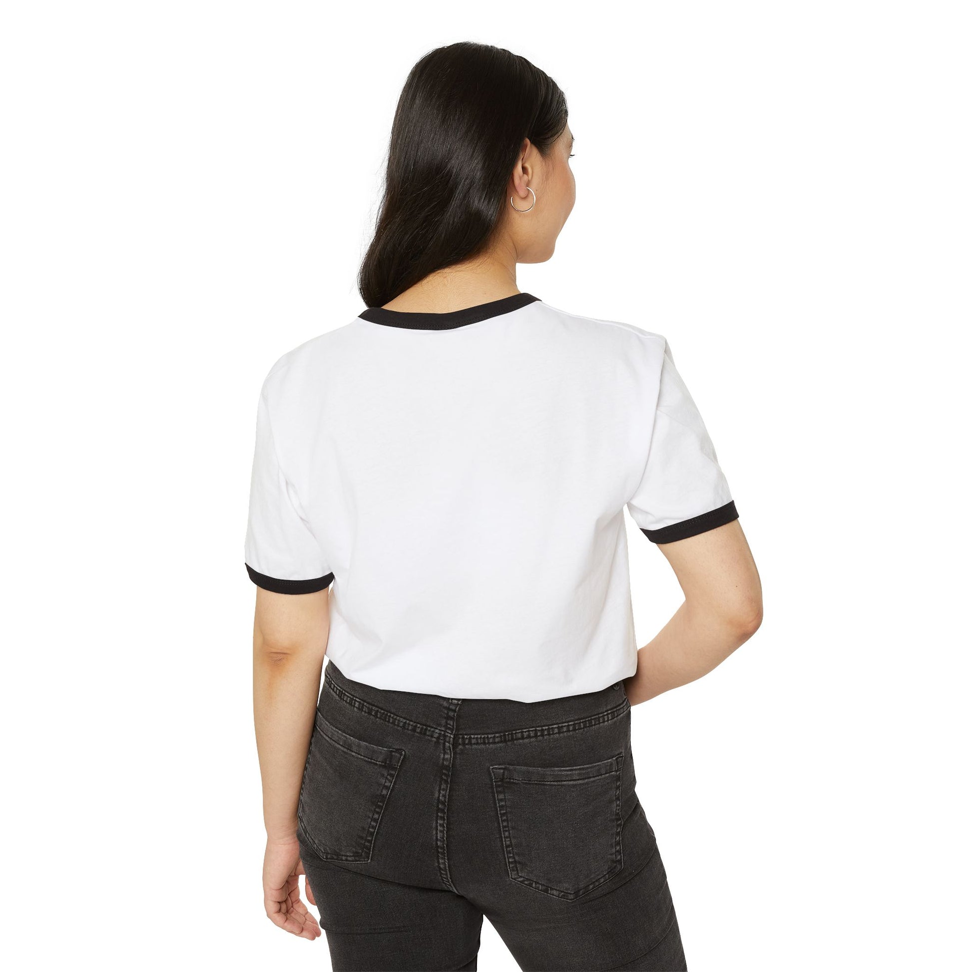 Vintage Style Unisex Cotton Ringer T-Shirt
