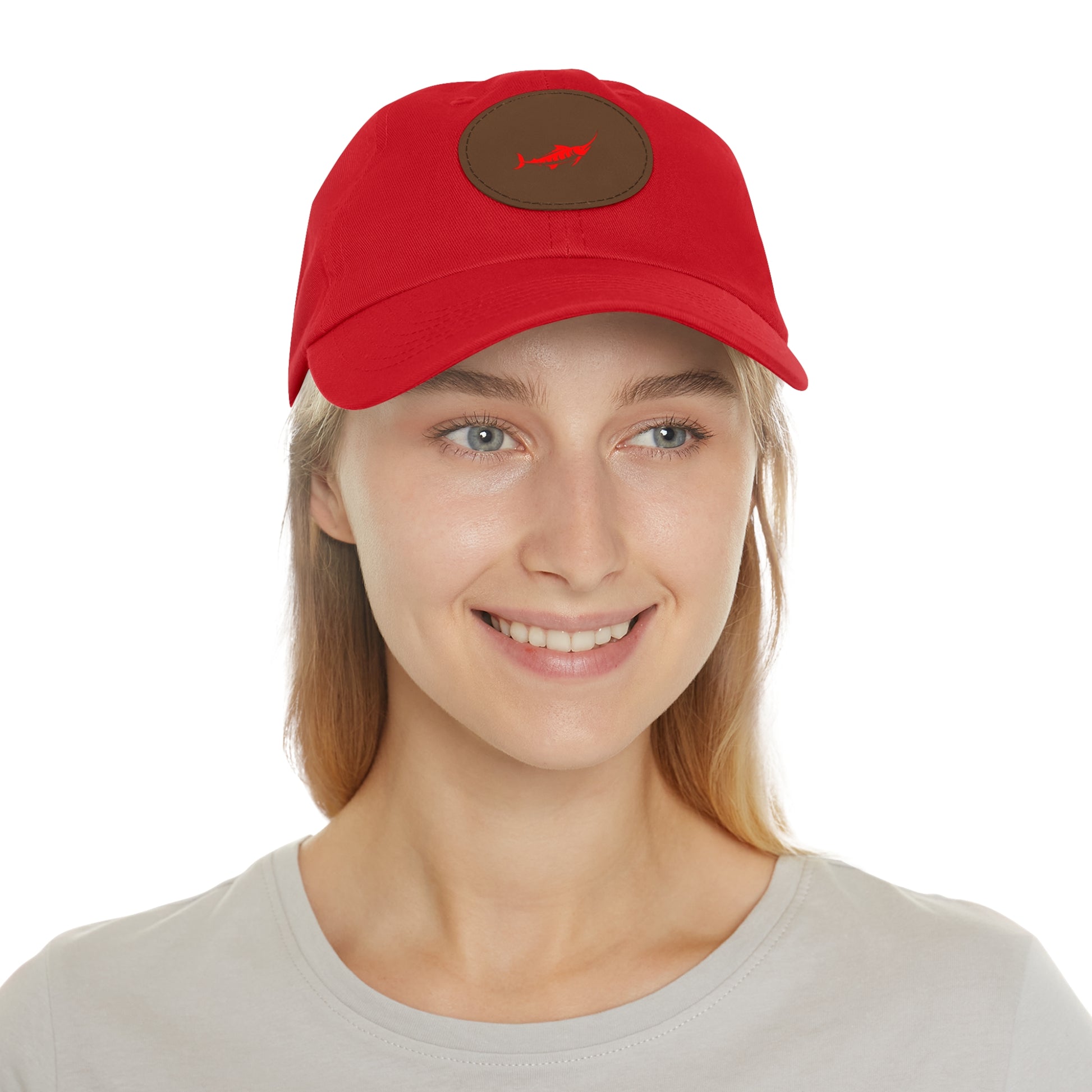 Stylish Leather Patch Dad Hat, Casual Cap for Everyday Wear