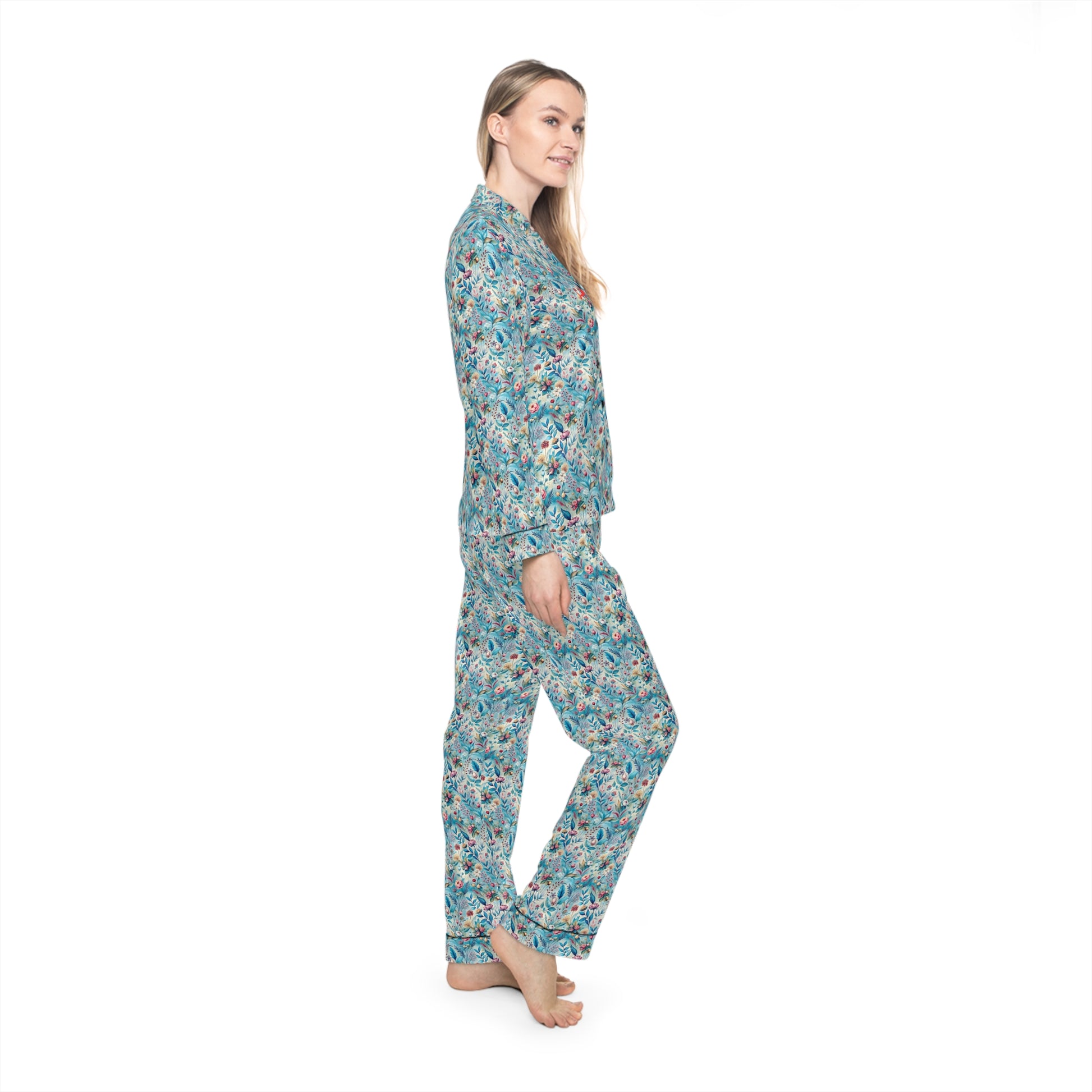 Elegant Women's Satin Pajamas, Luxurious Sleepwear