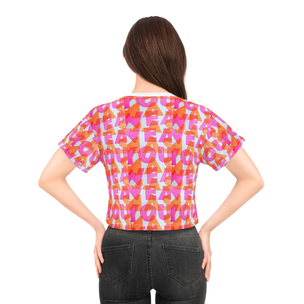 Vibrant Crop Tee - Bold Colorful Summer Top, Trendy Casual Wear.