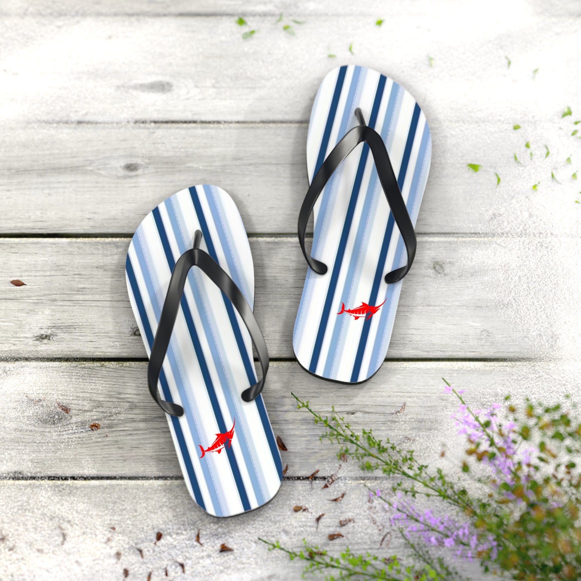 Stylish Striped Flip Flops