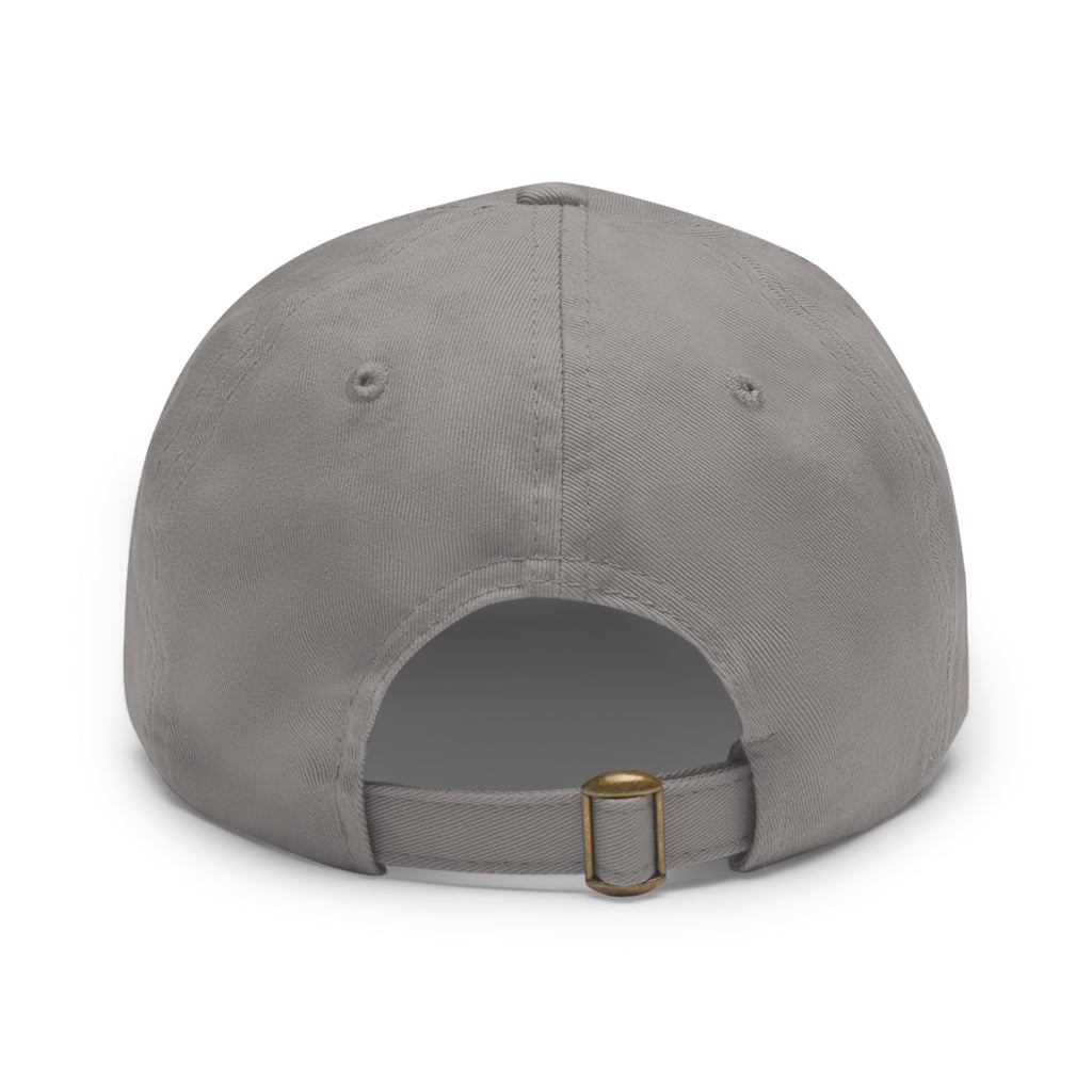 Stylish Leather Patch Dad Hat, Casual Cap for Everyday Wear