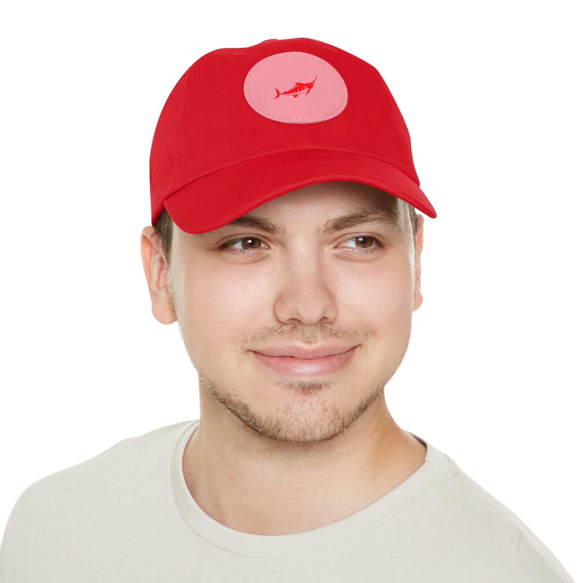 Stylish Leather Patch Dad Hat, Casual Cap for Everyday Wear