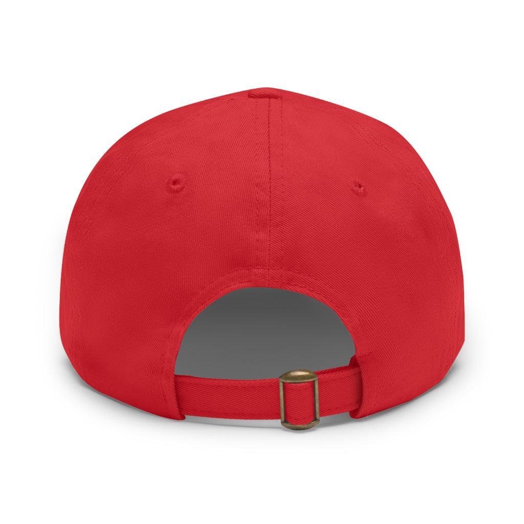 Stylish Leather Patch Dad Hat, Casual Cap for Everyday Wear