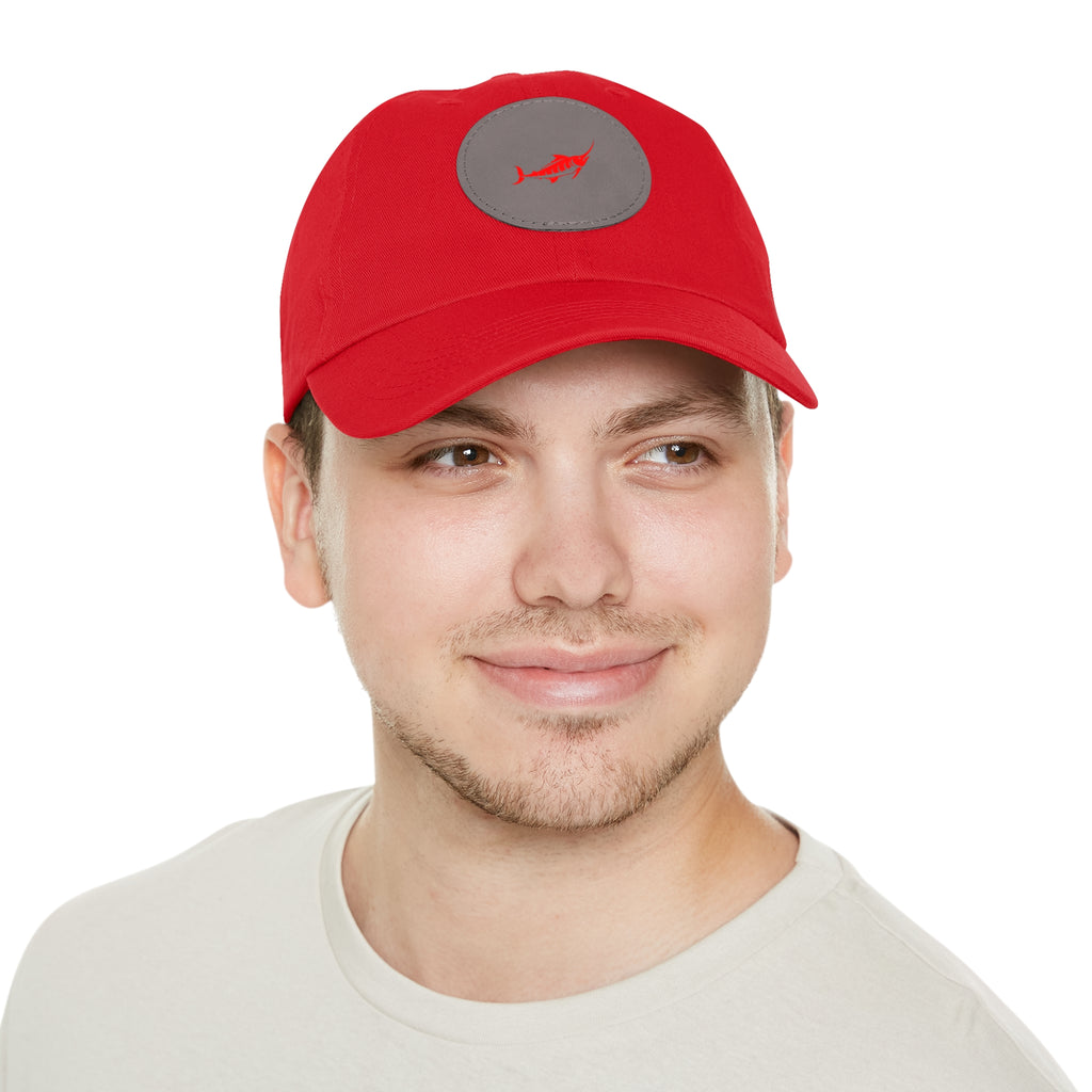Stylish Leather Patch Dad Hat, Casual Cap for Everyday Wear