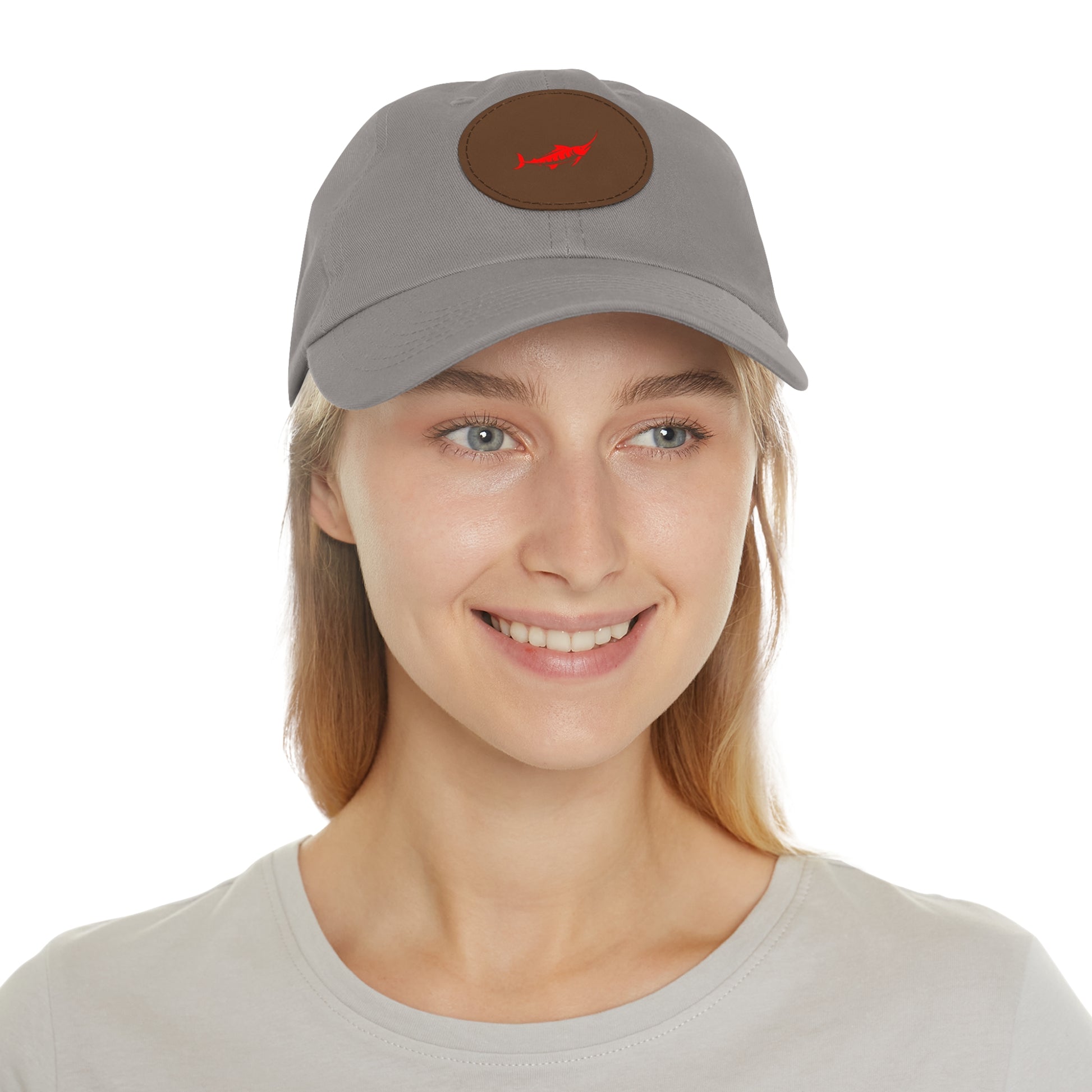 Stylish Leather Patch Dad Hat, Casual Cap for Everyday Wear
