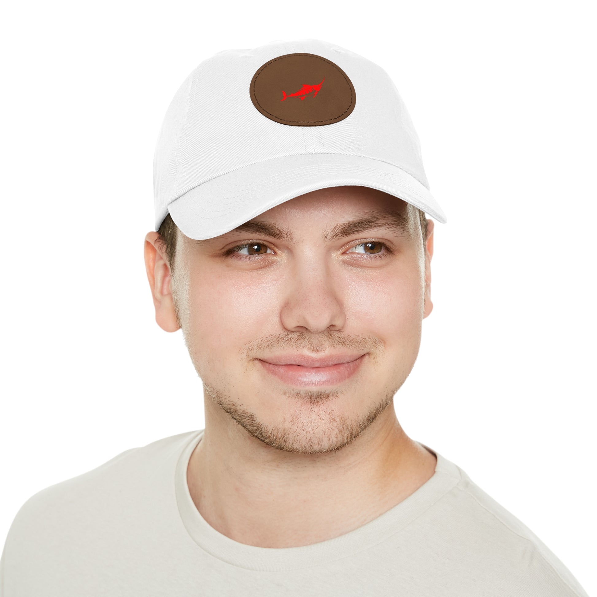 Stylish Leather Patch Dad Hat, Casual Cap for Everyday Wear