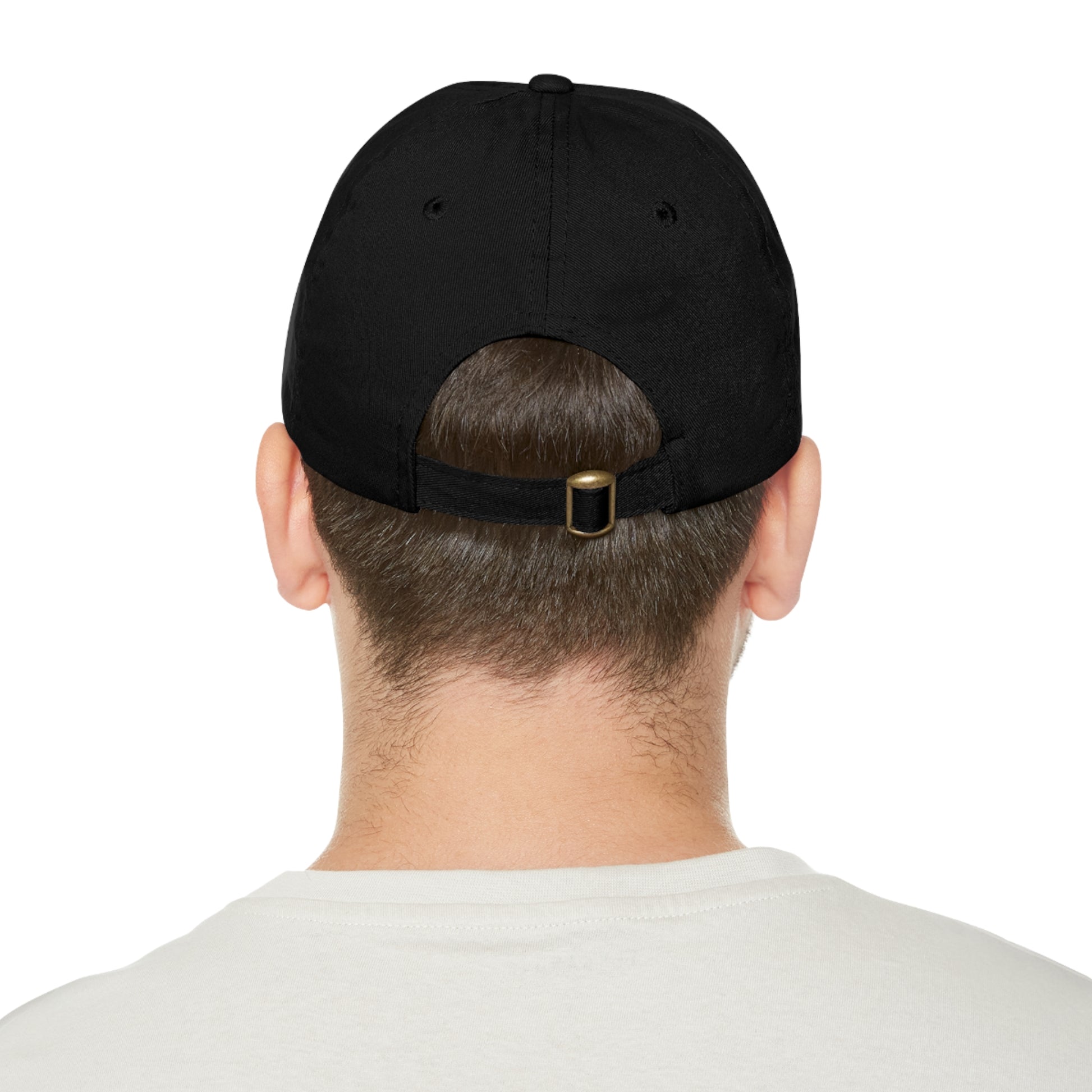 Stylish Leather Patch Dad Hat, Casual Cap for Everyday Wear