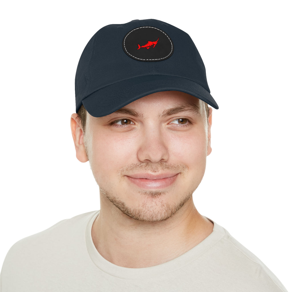 Stylish Leather Patch Dad Hat, Casual Cap for Everyday Wear