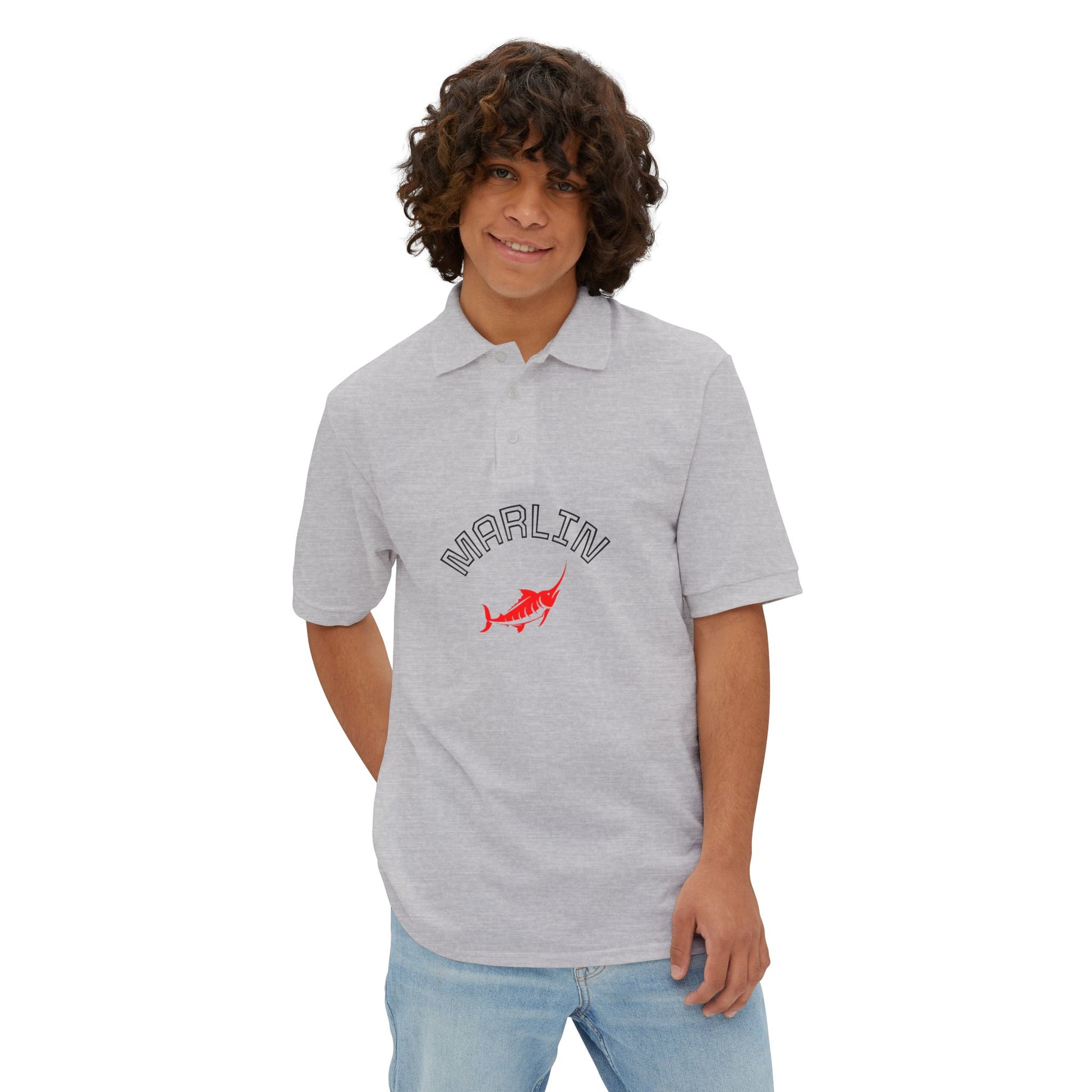 Marlin Graphic Men's Polo Casual Wear T-Shirt