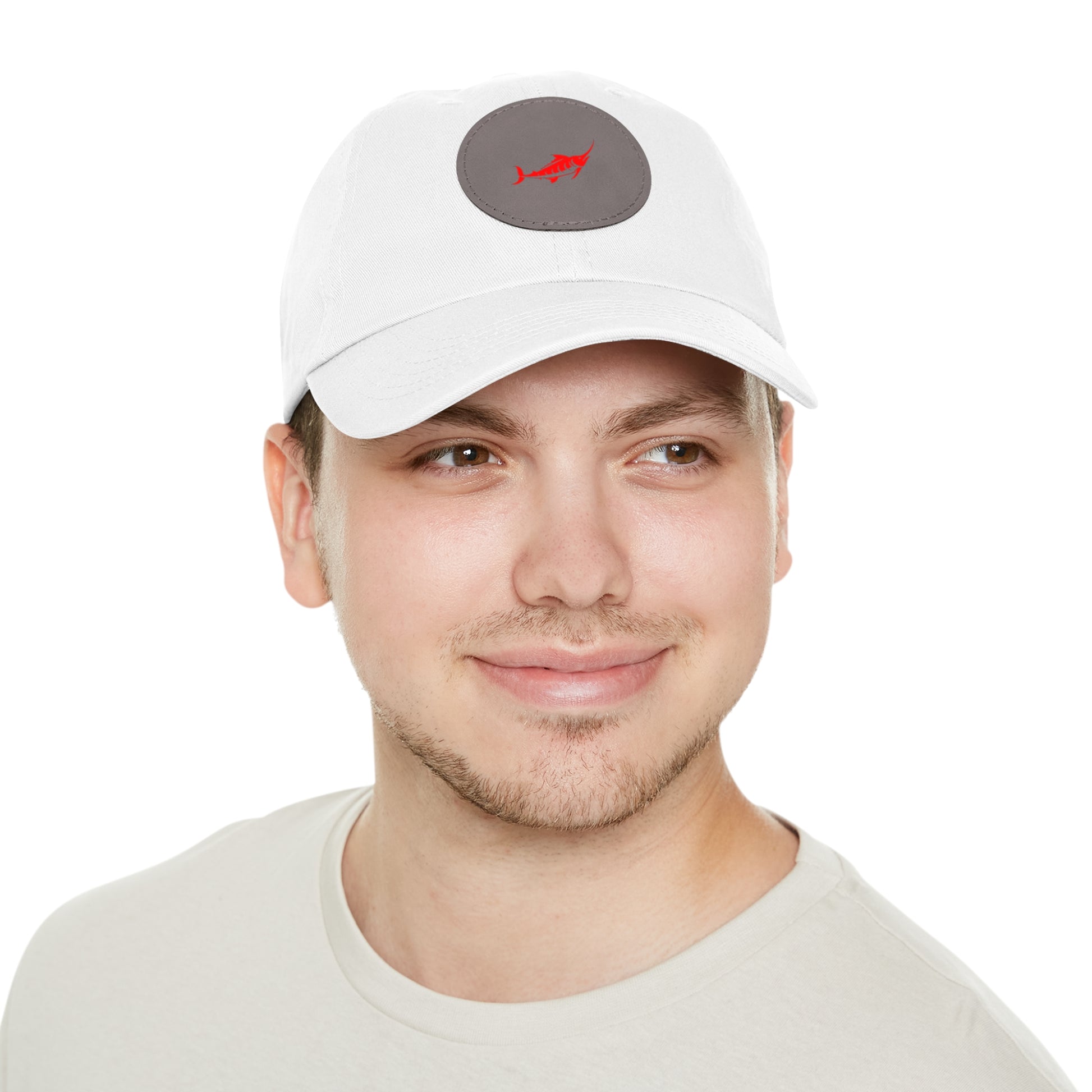 Stylish Leather Patch Dad Hat, Casual Cap for Everyday Wear