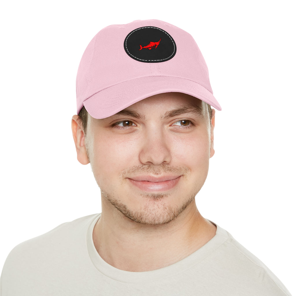 Stylish Leather Patch Dad Hat, Casual Cap for Everyday Wear