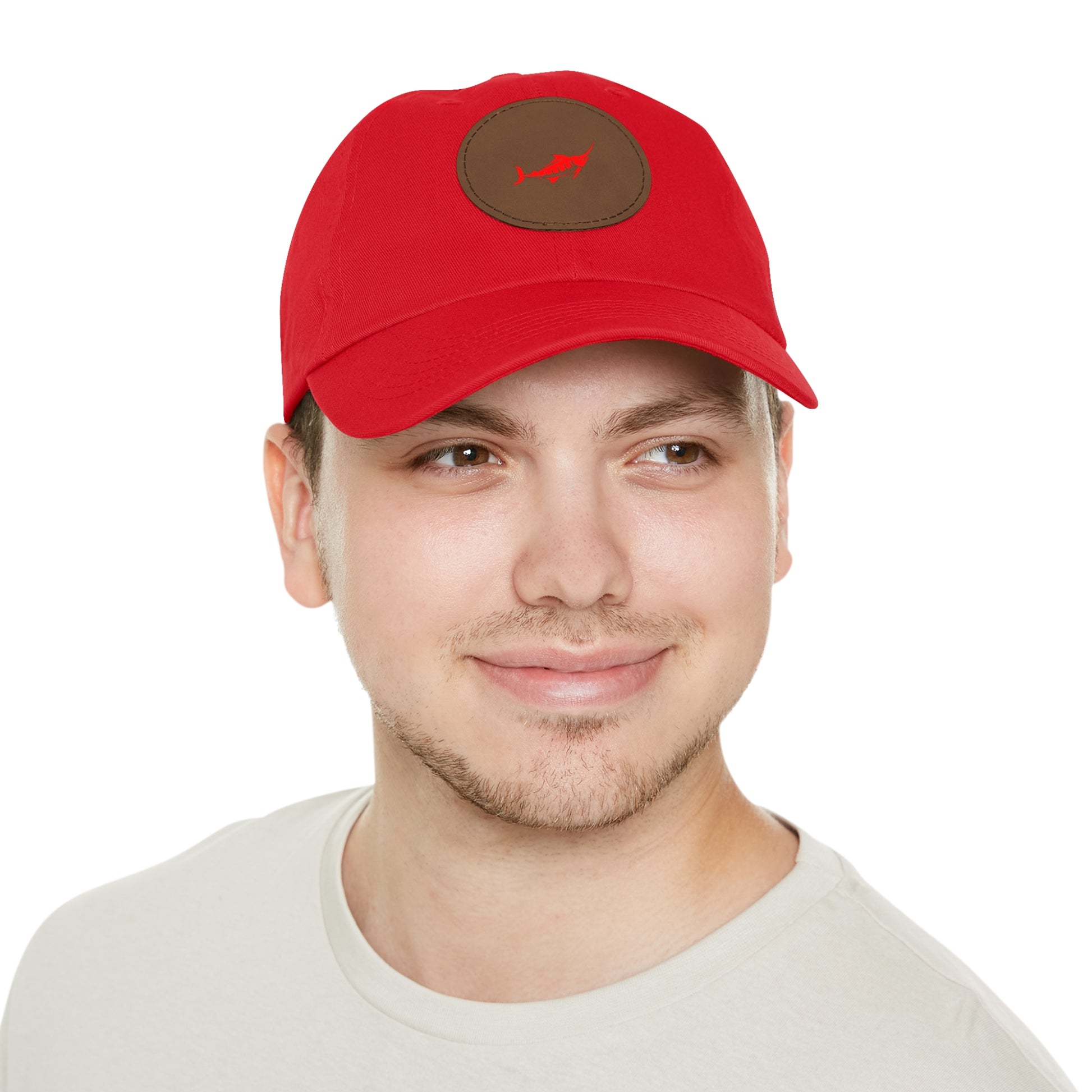 Stylish Leather Patch Dad Hat, Casual Cap for Everyday Wear
