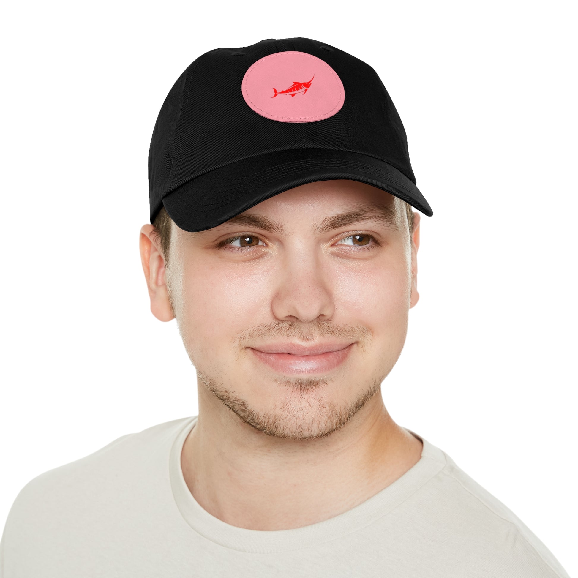 Stylish Leather Patch Dad Hat, Casual Cap for Everyday Wear