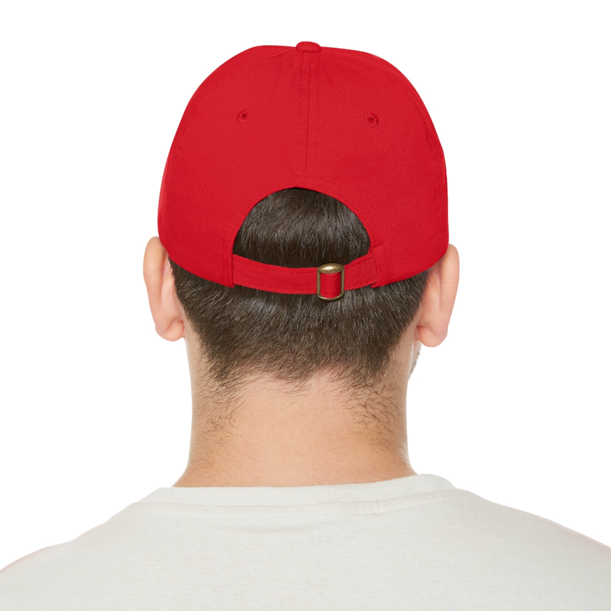 Stylish Leather Patch Dad Hat, Casual Cap for Everyday Wear