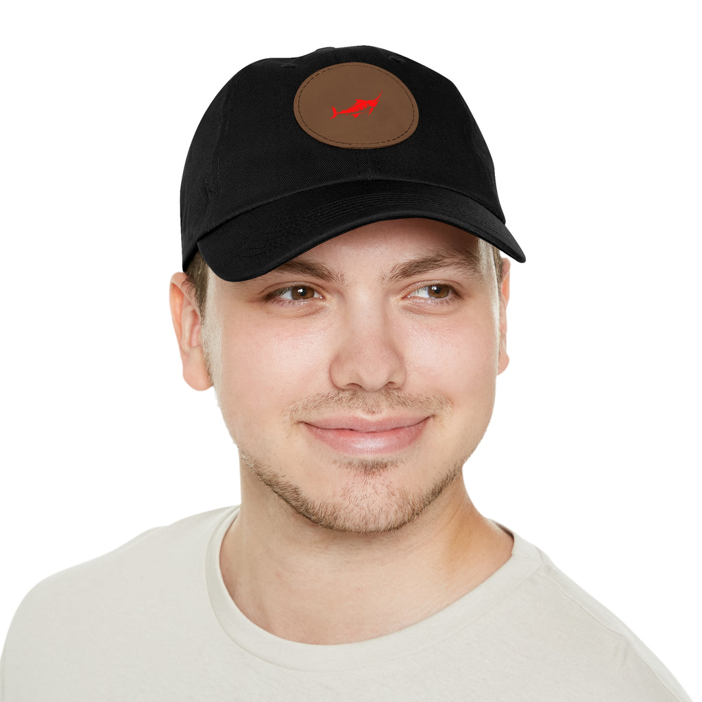 Stylish Leather Patch Dad Hat, Casual Cap for Everyday Wear