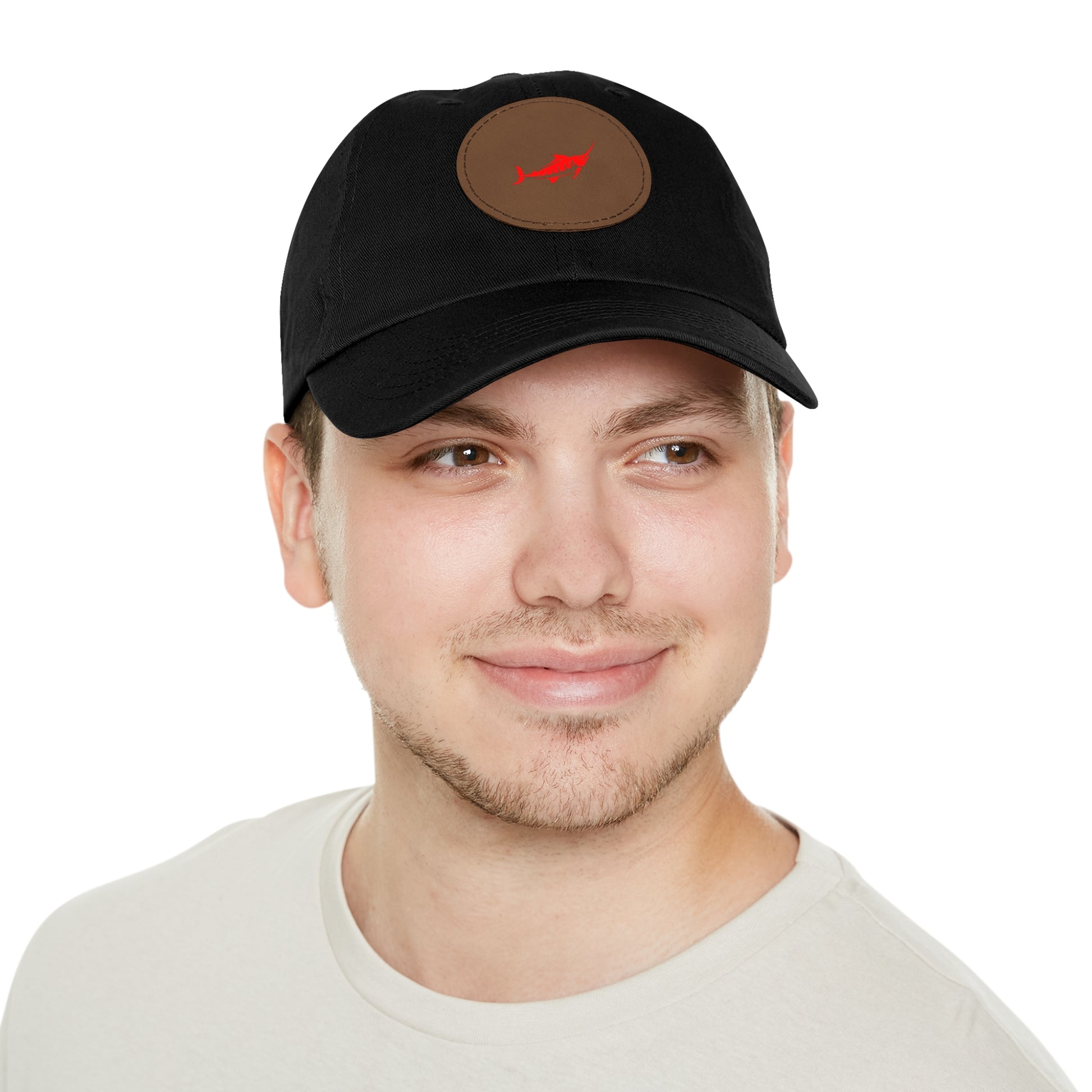 Stylish Leather Patch Dad Hat, Casual Cap for Everyday Wear