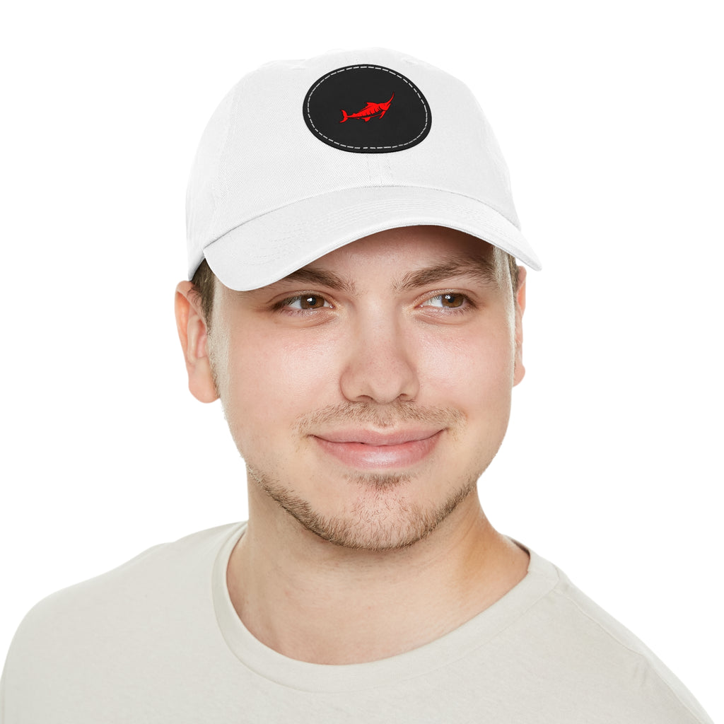 Stylish Leather Patch Dad Hat, Casual Cap for Everyday Wear