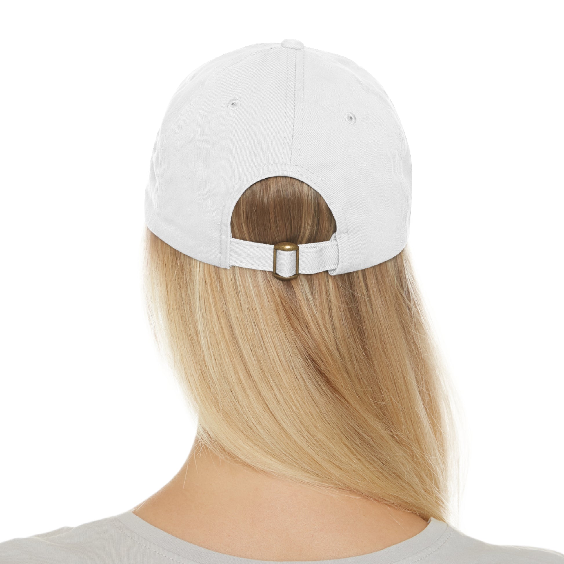 Stylish Leather Patch Dad Hat, Casual Cap for Everyday Wear