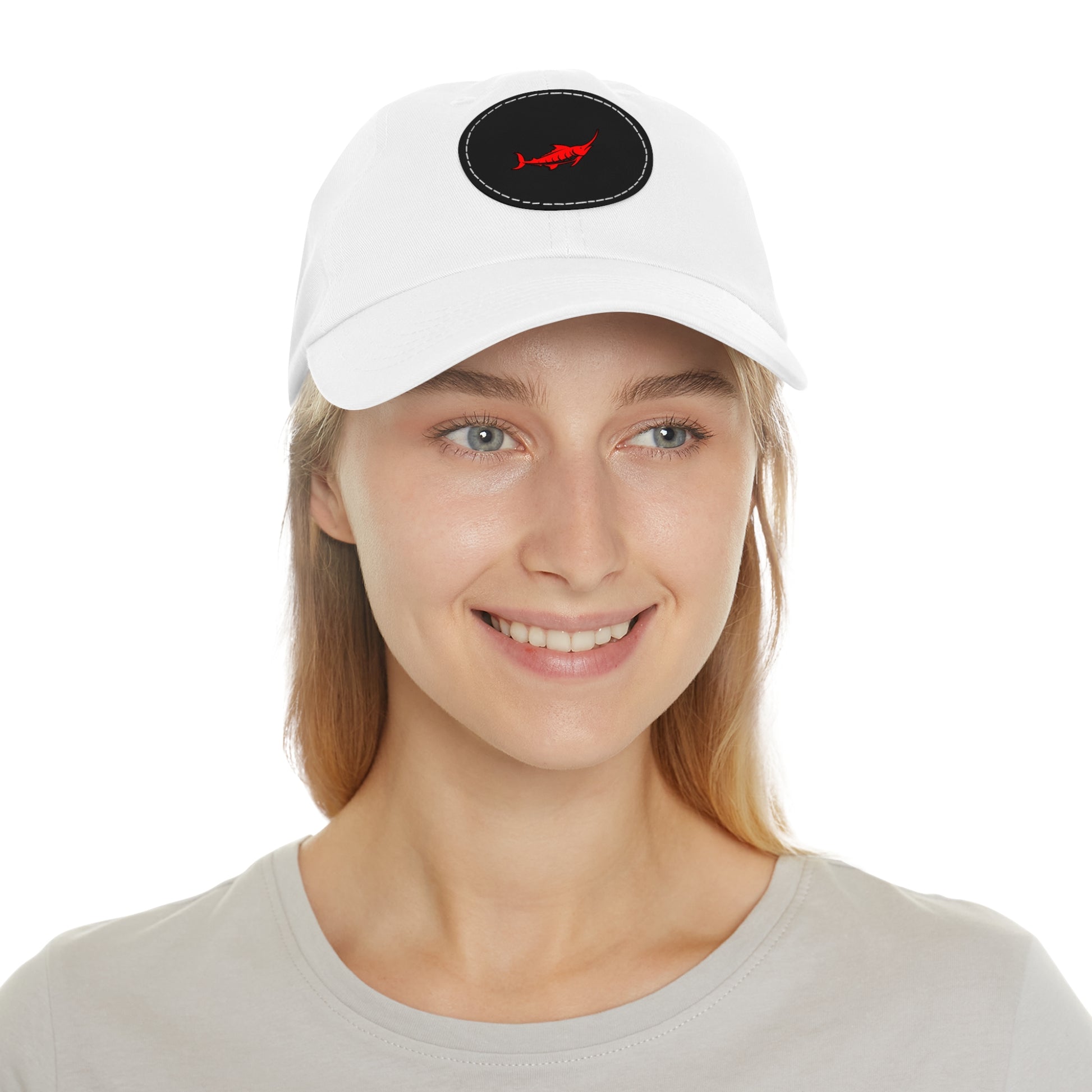 Stylish Leather Patch Dad Hat, Casual Cap for Everyday Wear