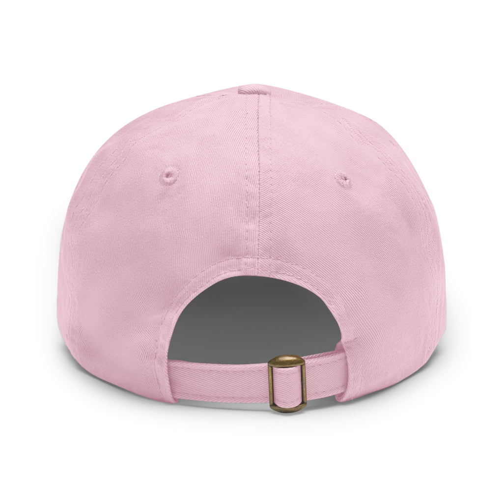 Stylish Leather Patch Dad Hat, Casual Cap for Everyday Wear