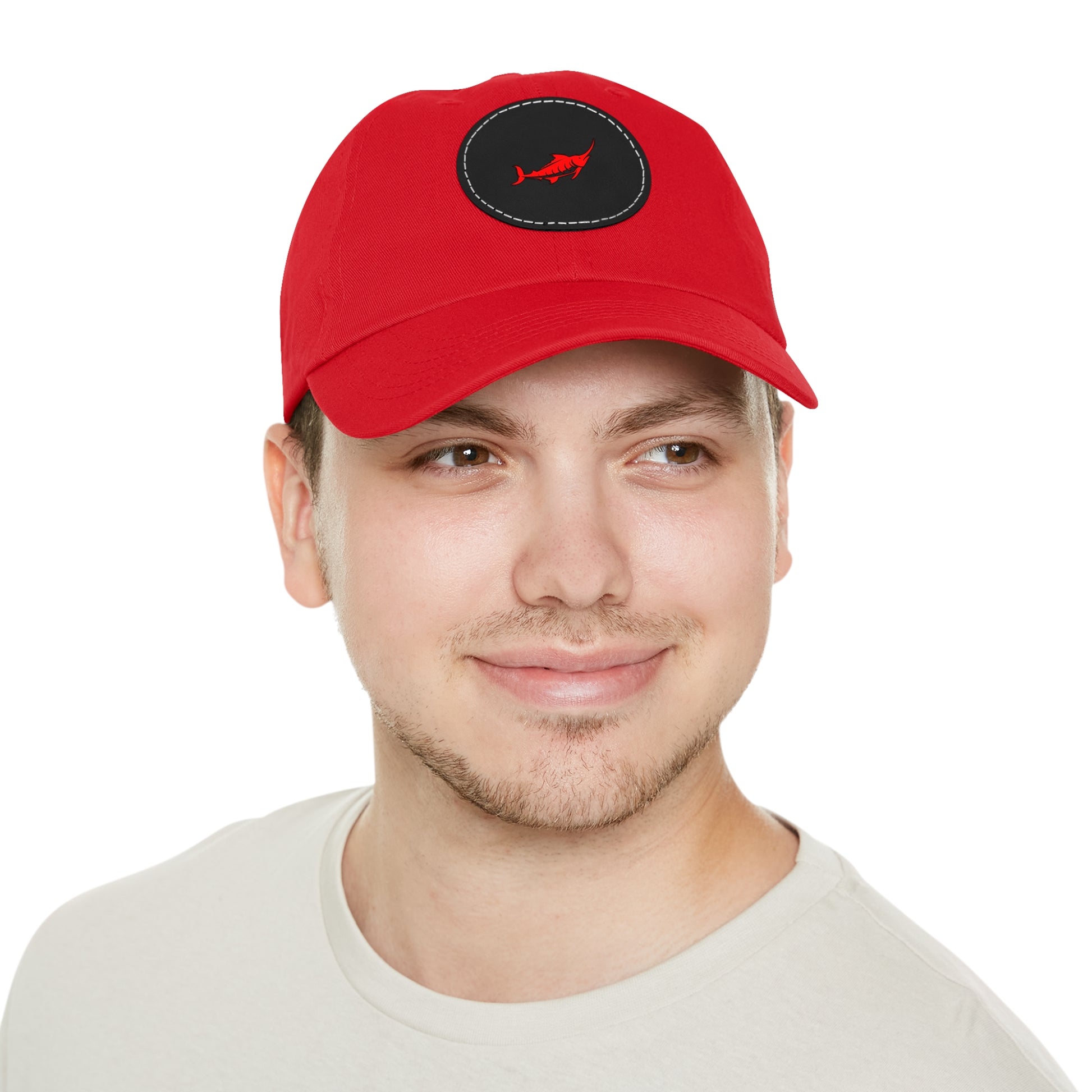 Stylish Leather Patch Dad Hat, Casual Cap for Everyday Wear