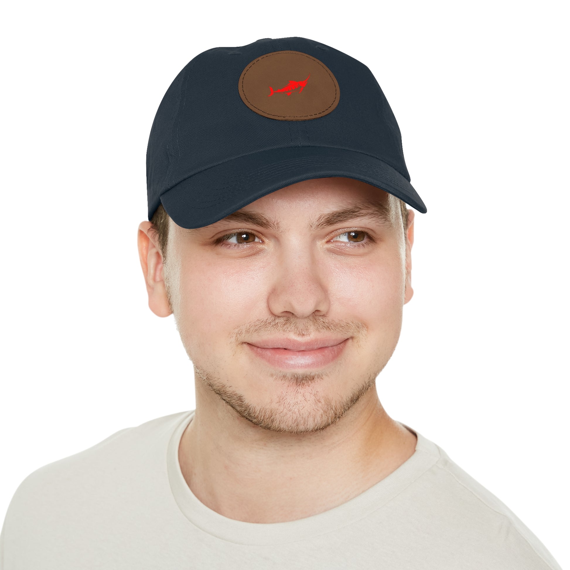 Stylish Leather Patch Dad Hat, Casual Cap for Everyday Wear