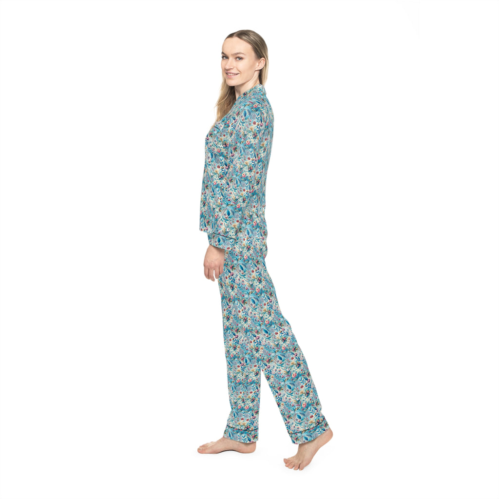 Elegant Women's Satin Pajamas, Luxurious Sleepwear