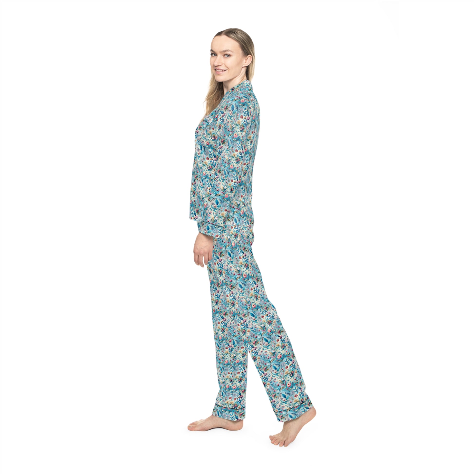 Elegant Women's Satin Pajamas, Luxurious Sleepwear