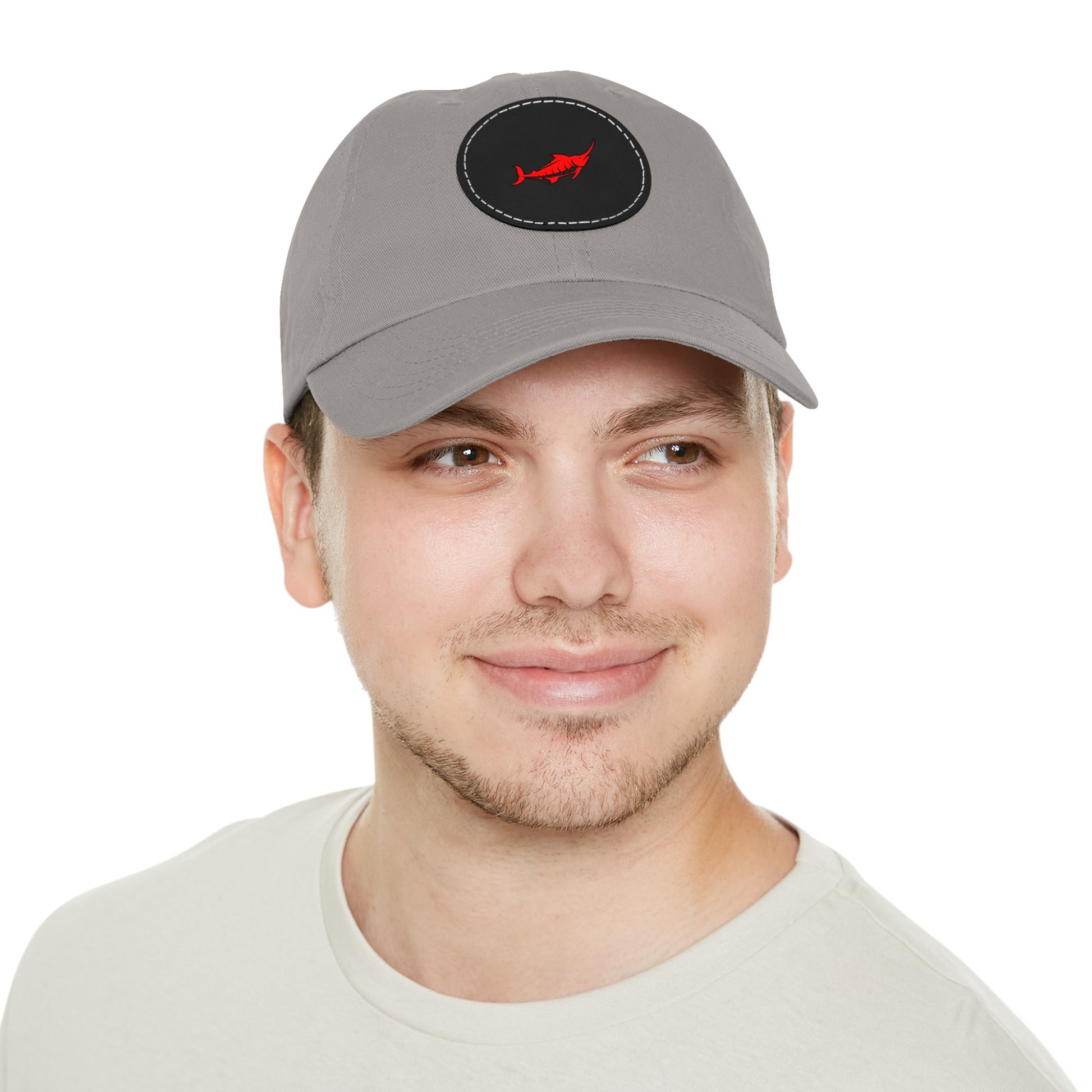 Stylish Leather Patch Dad Hat, Casual Cap for Everyday Wear