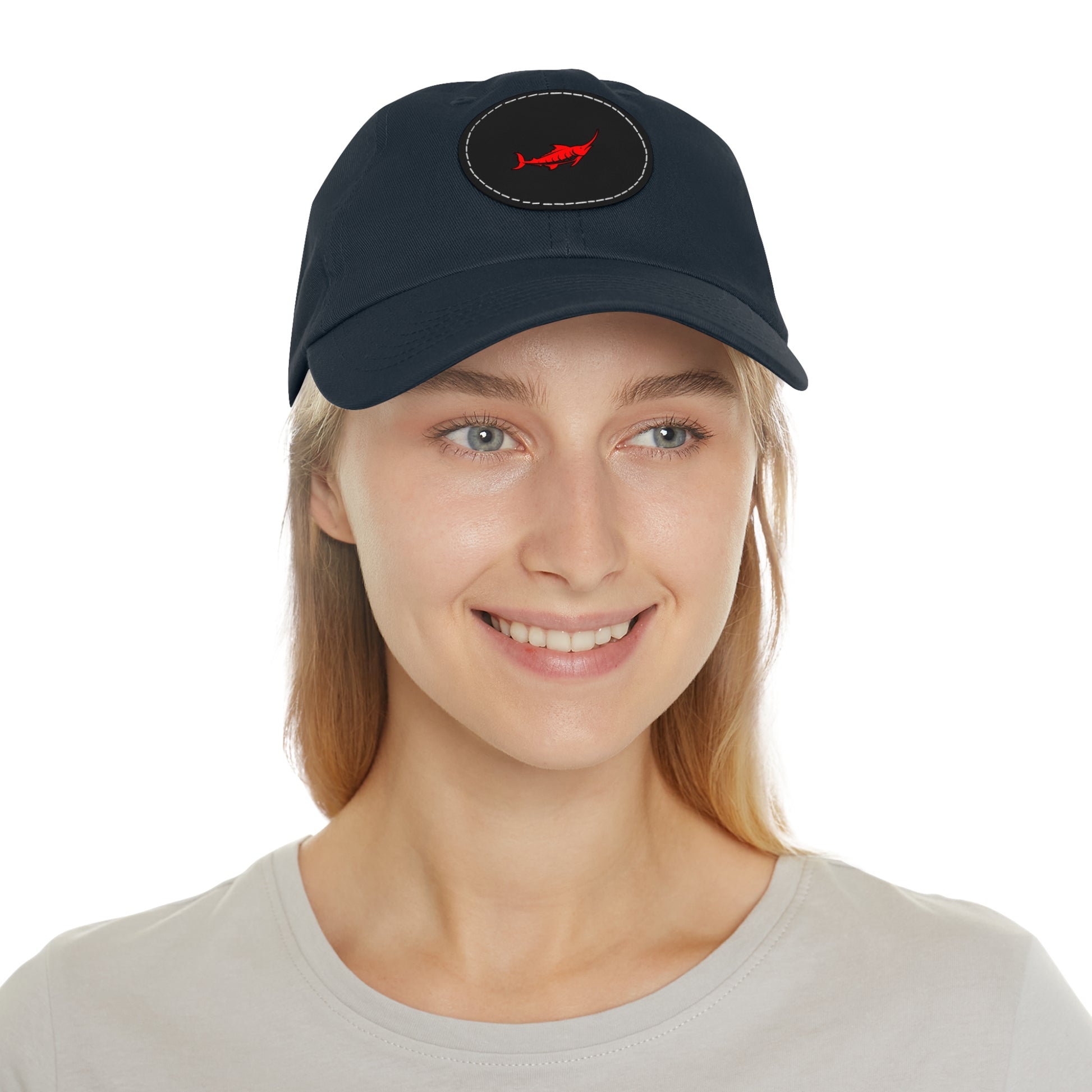 Stylish Leather Patch Dad Hat, Casual Cap for Everyday Wear