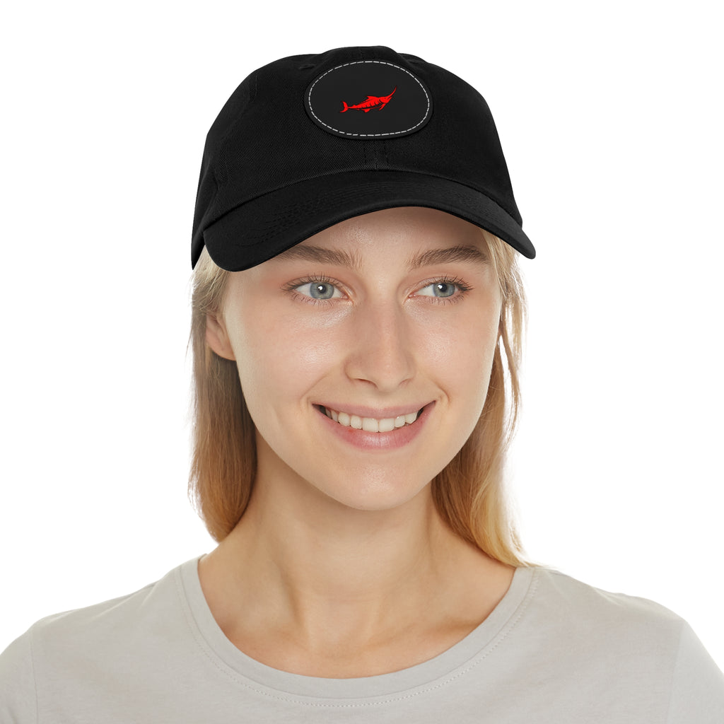 Stylish Leather Patch Dad Hat, Casual Cap for Everyday Wear