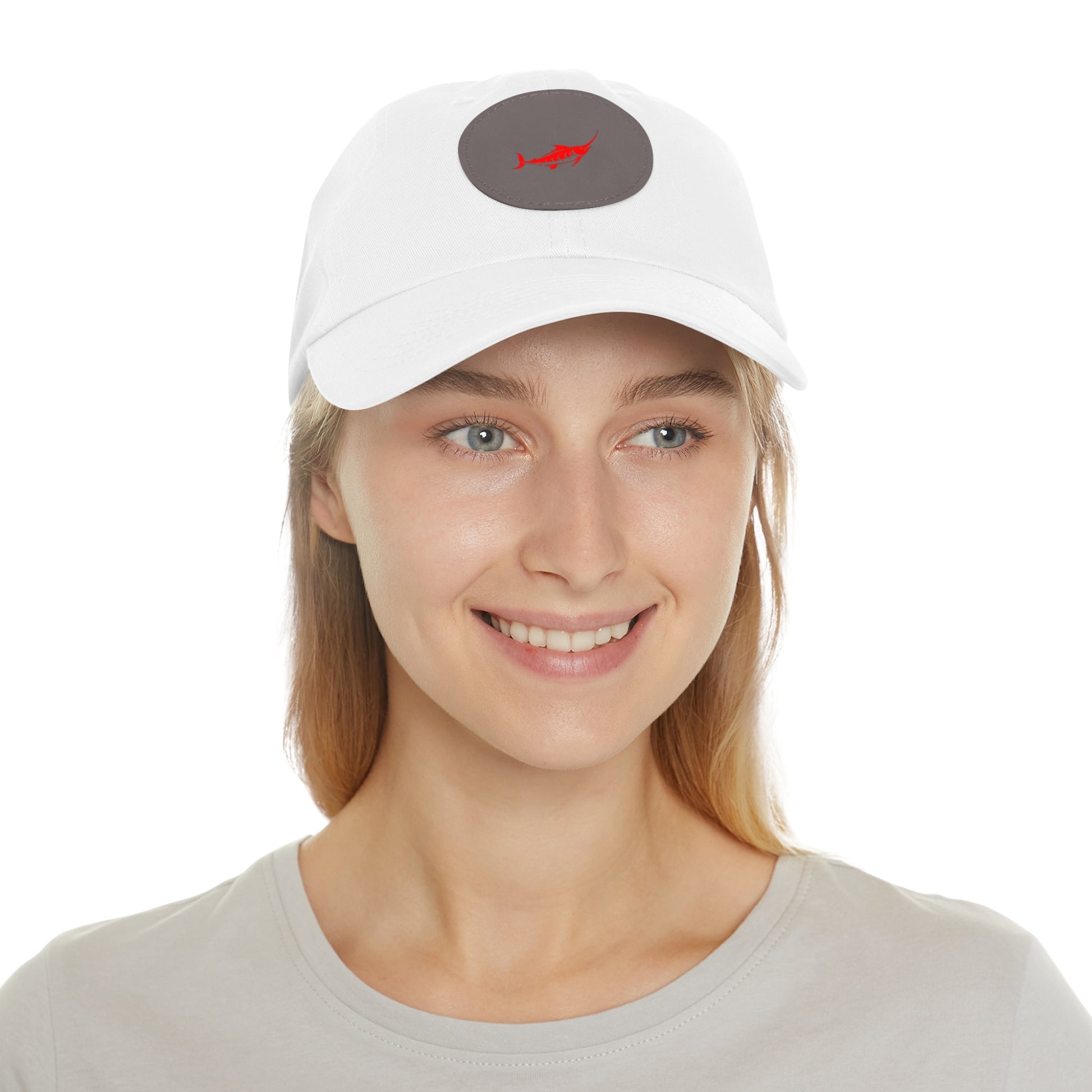 Stylish Leather Patch Dad Hat, Casual Cap for Everyday Wear
