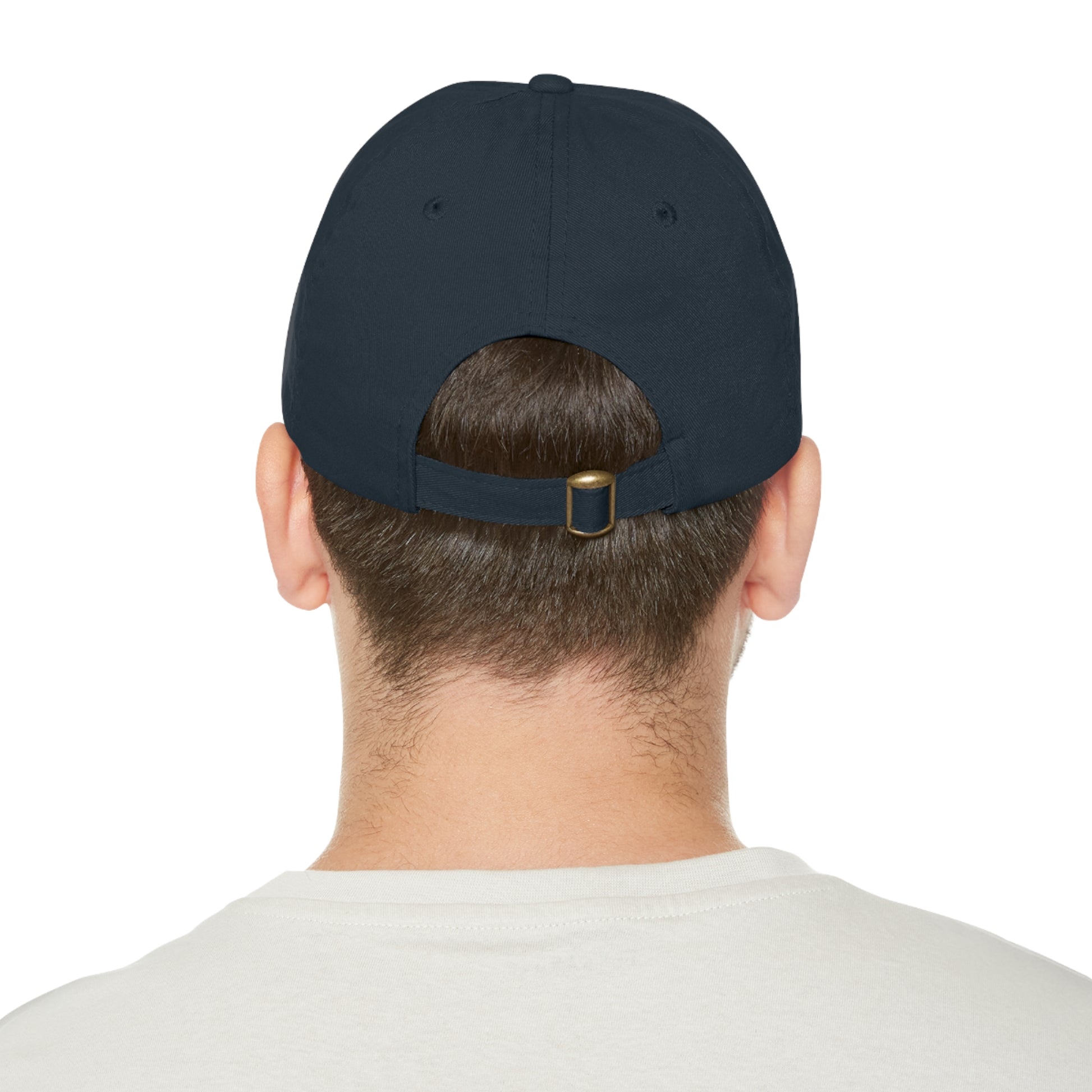 Stylish Leather Patch Dad Hat, Casual Cap for Everyday Wear