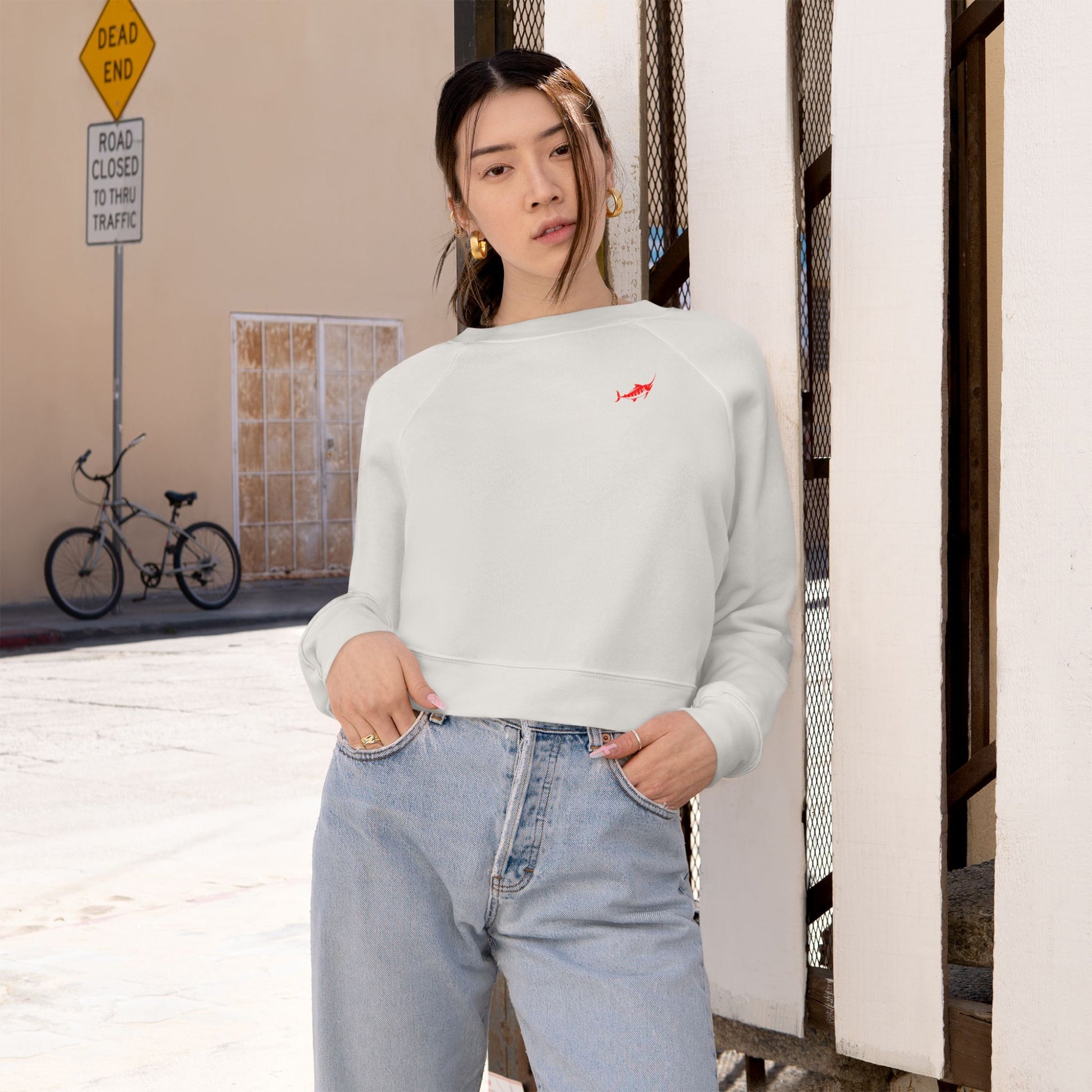 Women's Cropped Fleece Sweatshirt
