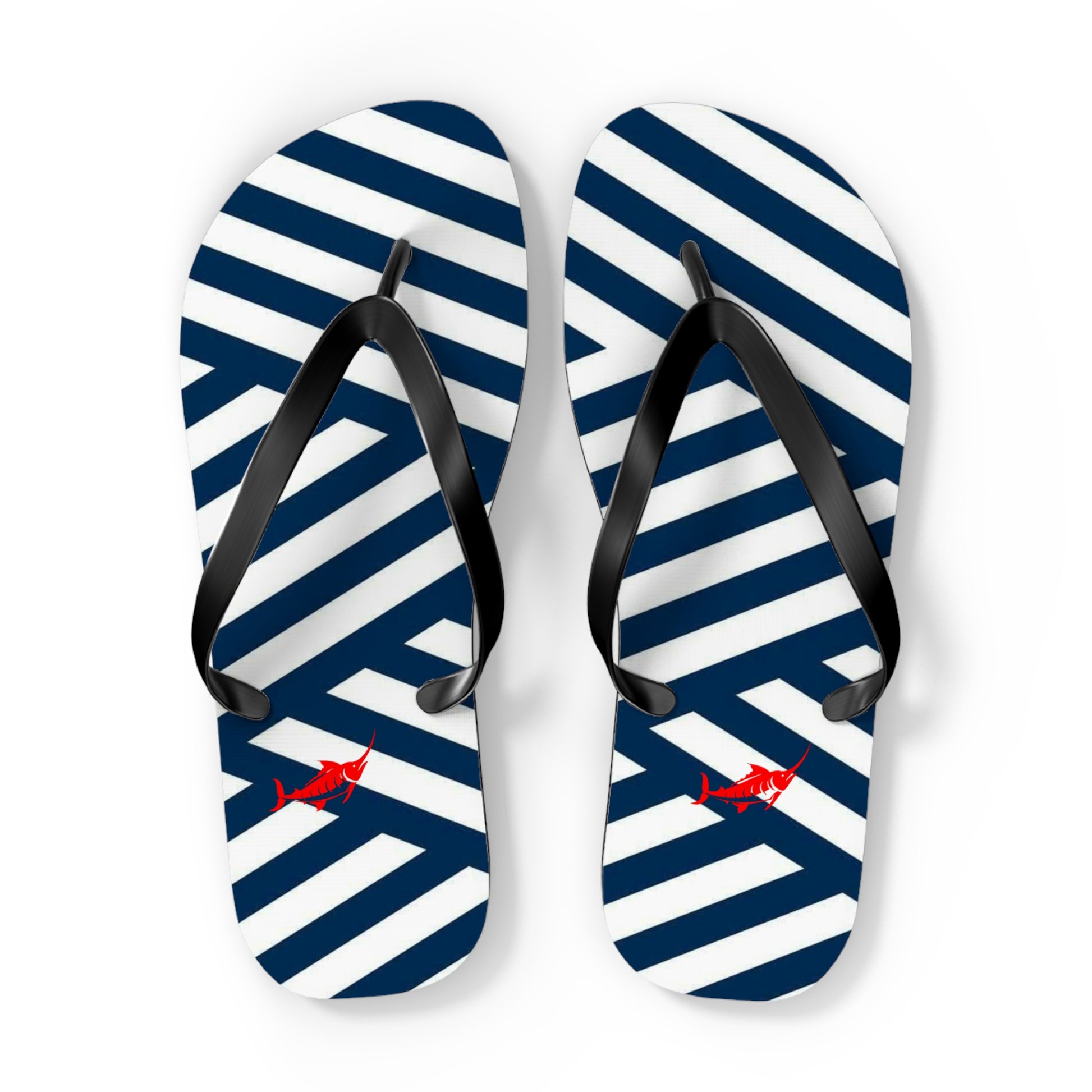 Nautical Stripe Flip Flops