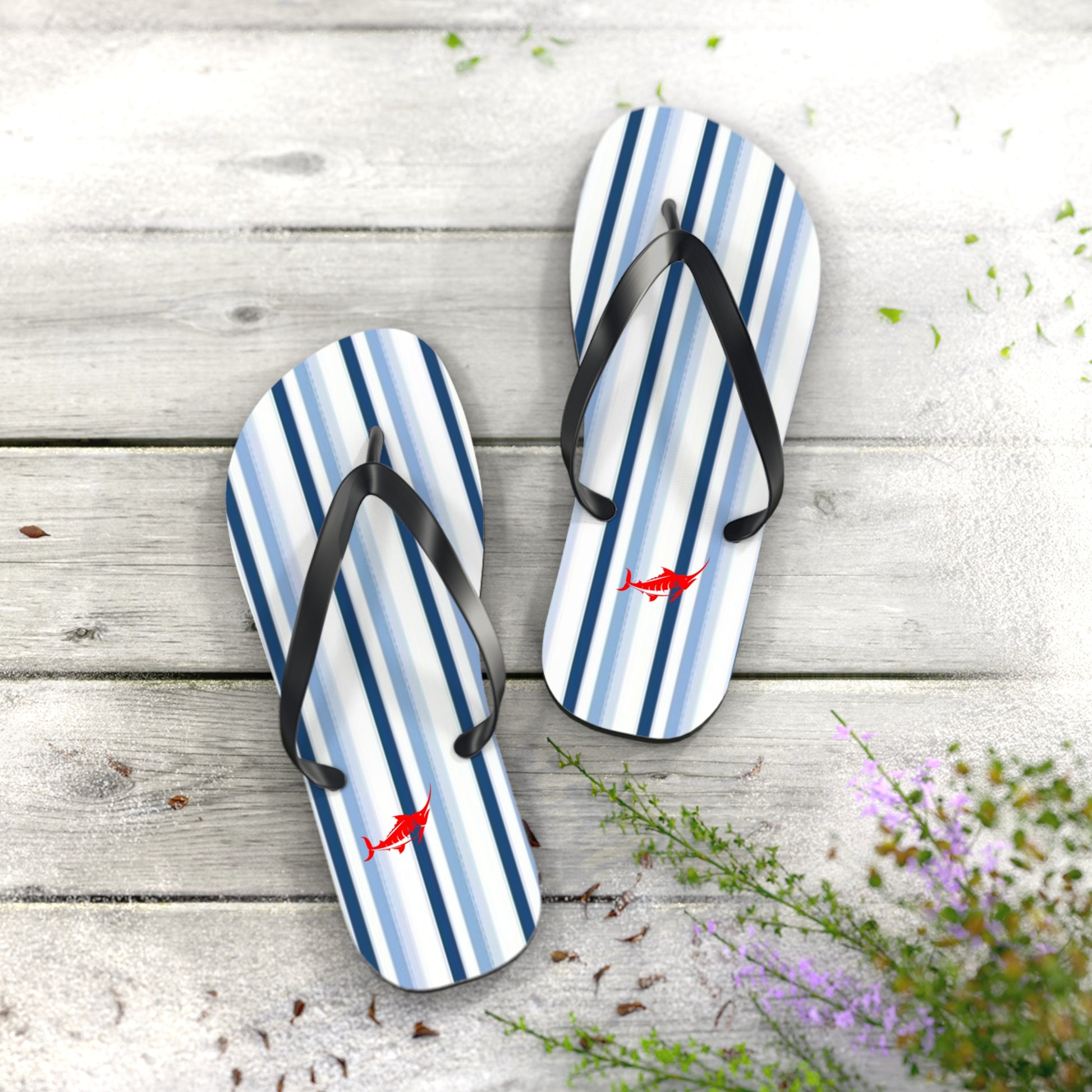 Stylish Striped Flip Flops
