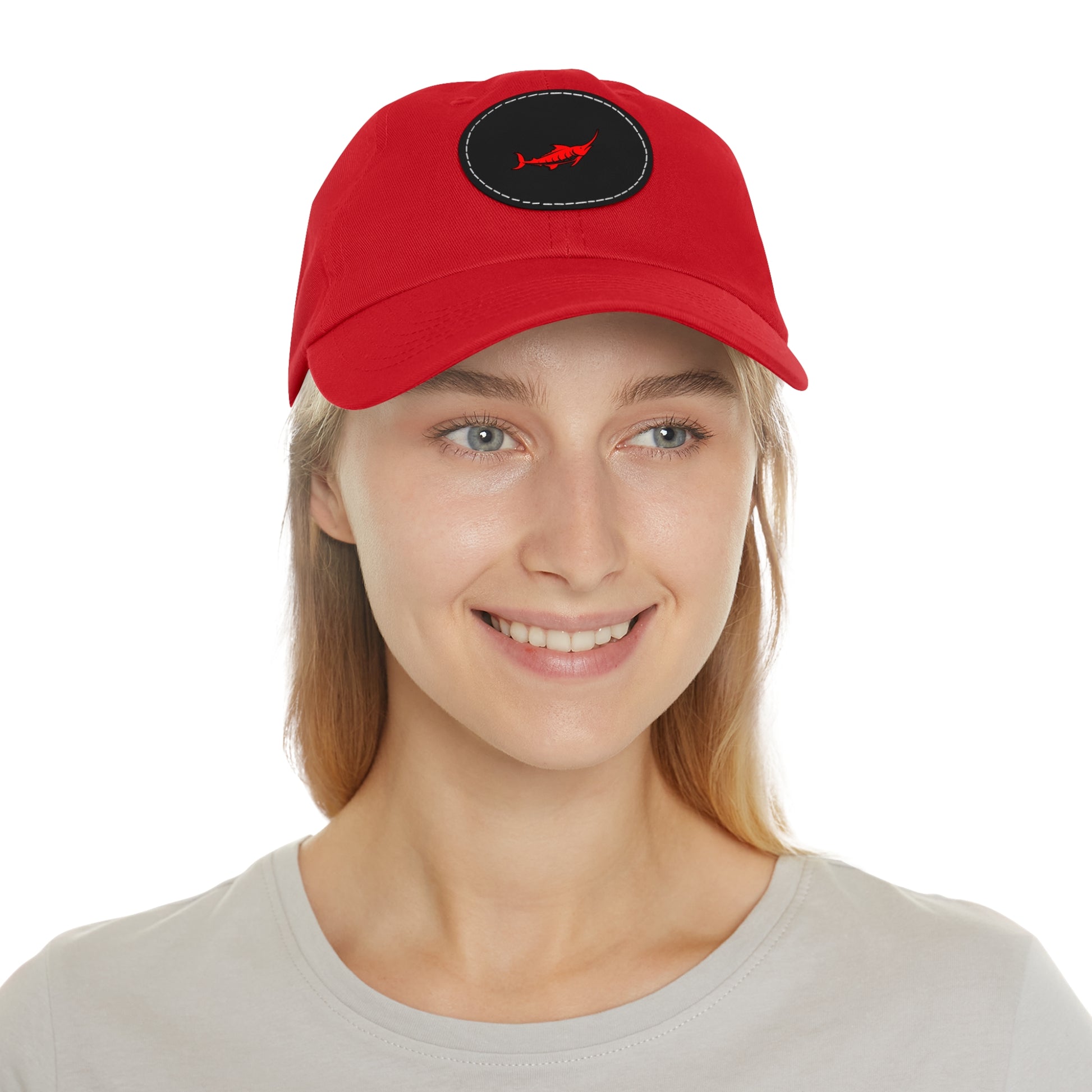 Stylish Leather Patch Dad Hat, Casual Cap for Everyday Wear