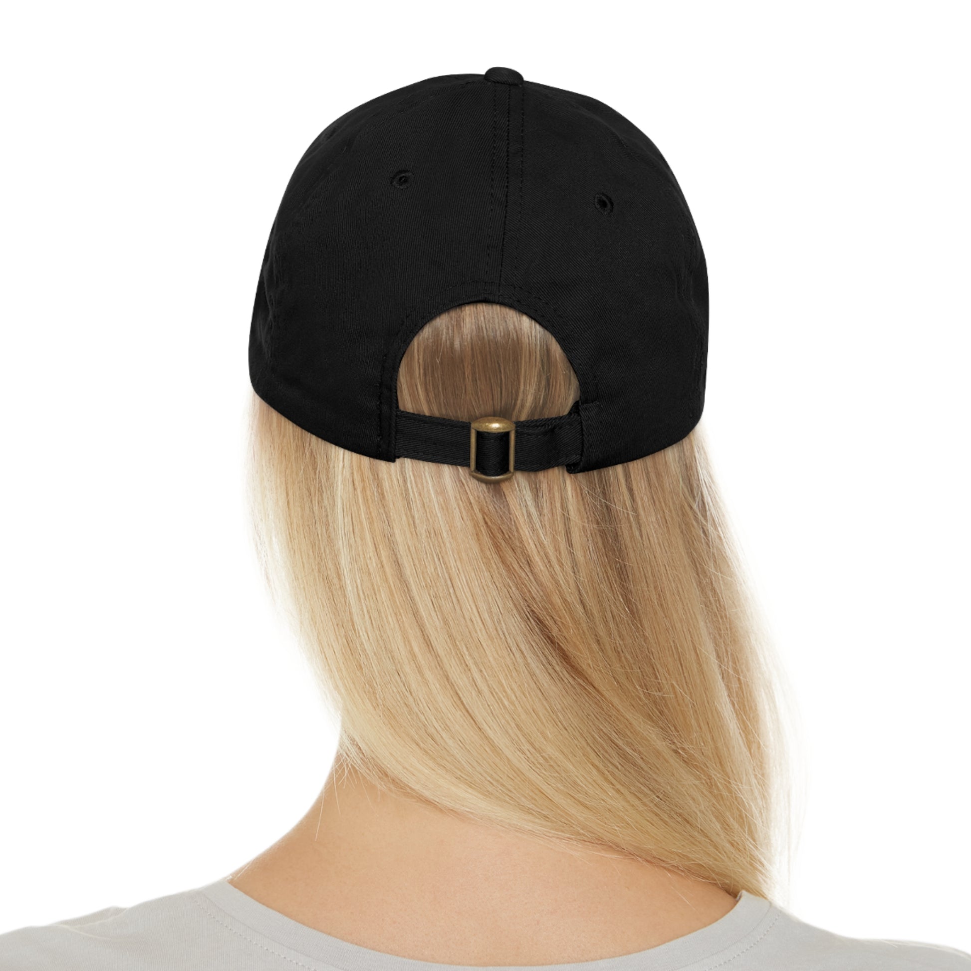 Stylish Leather Patch Dad Hat, Casual Cap for Everyday Wear