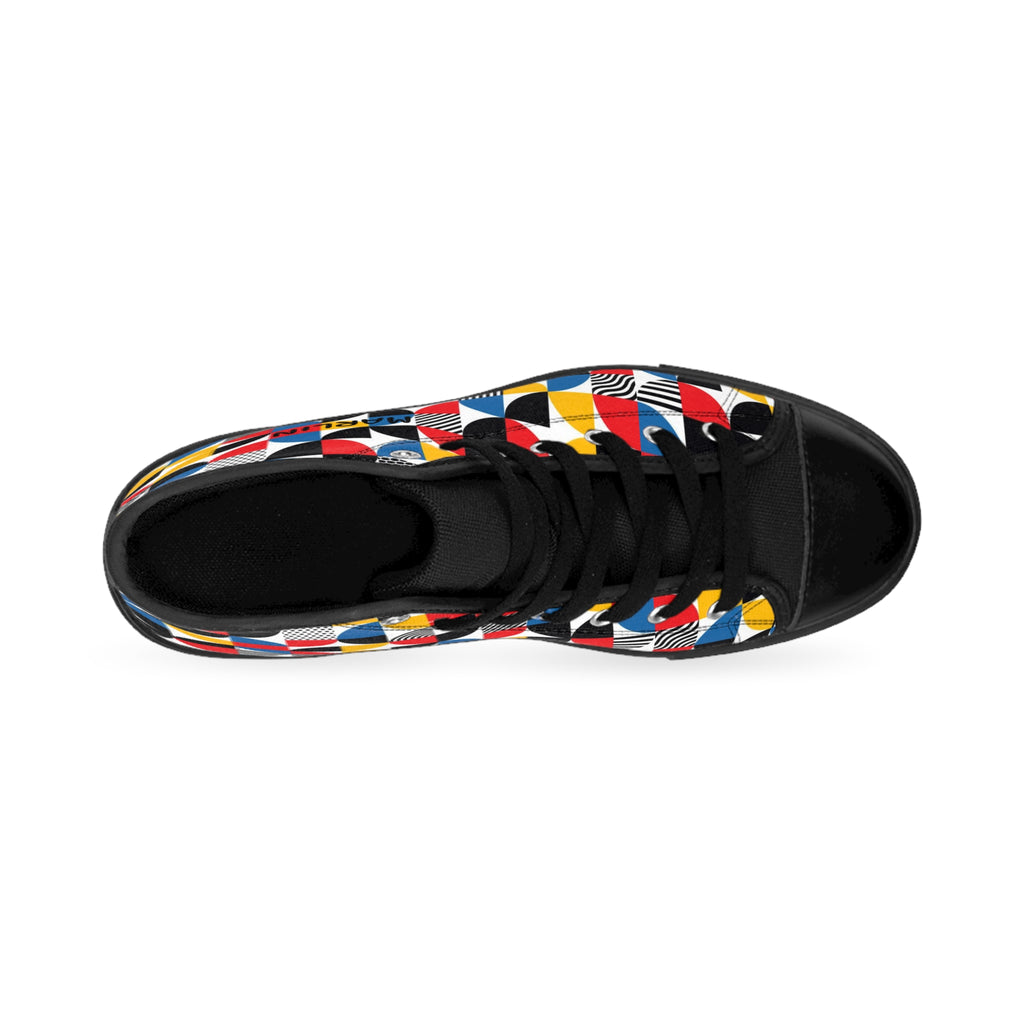 Vibrant High-Top Sneakers: Stylish, Ideal for Casual Wear.