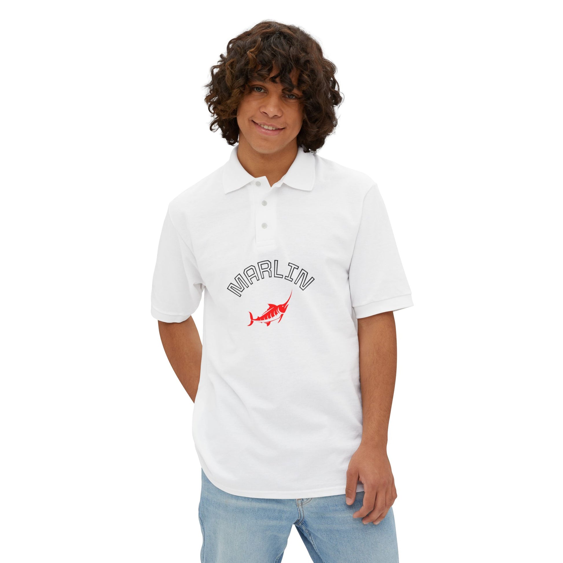 Marlin Graphic Men's Polo Casual Wear T-Shirt