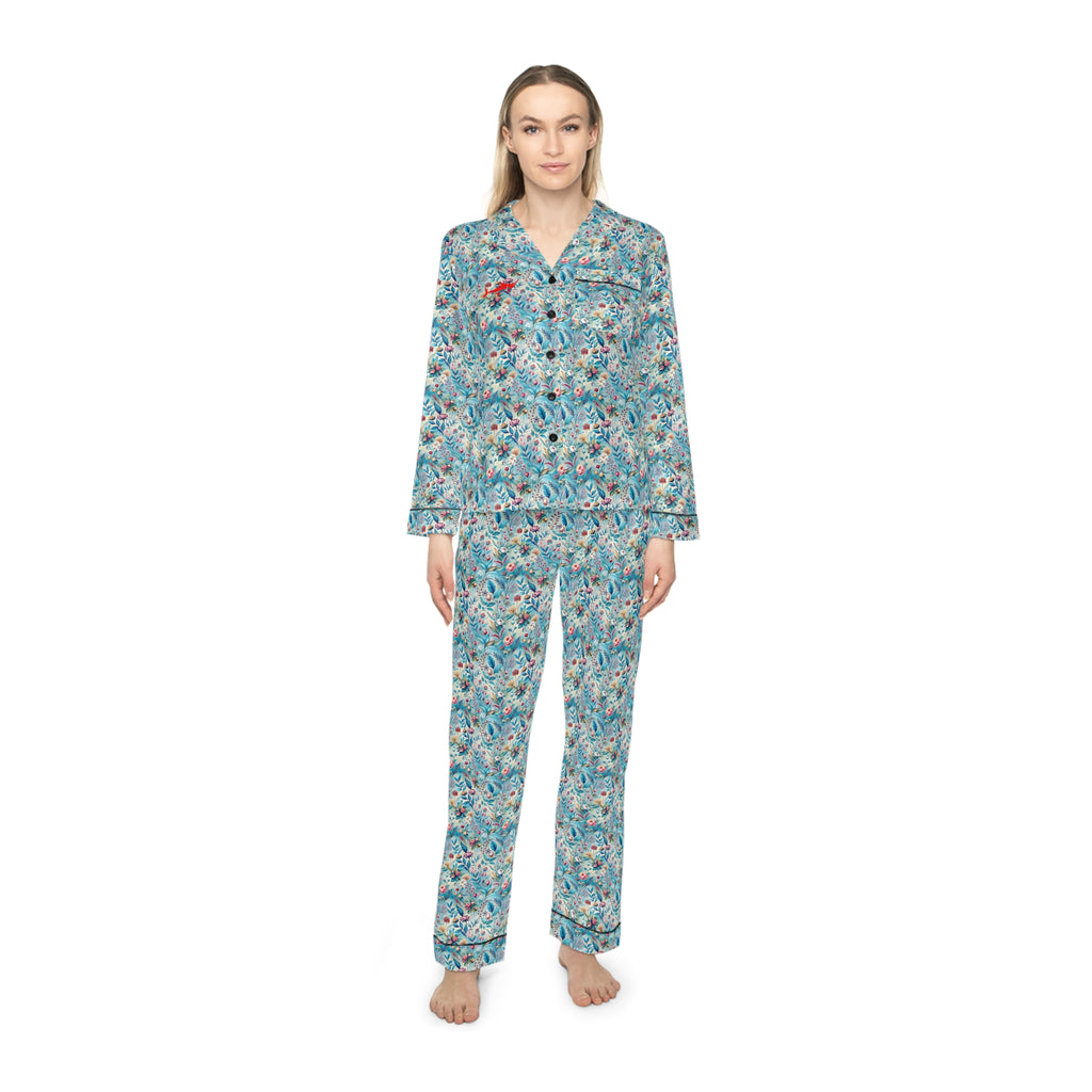 Elegant Women's Satin Pajamas, Luxurious Sleepwear