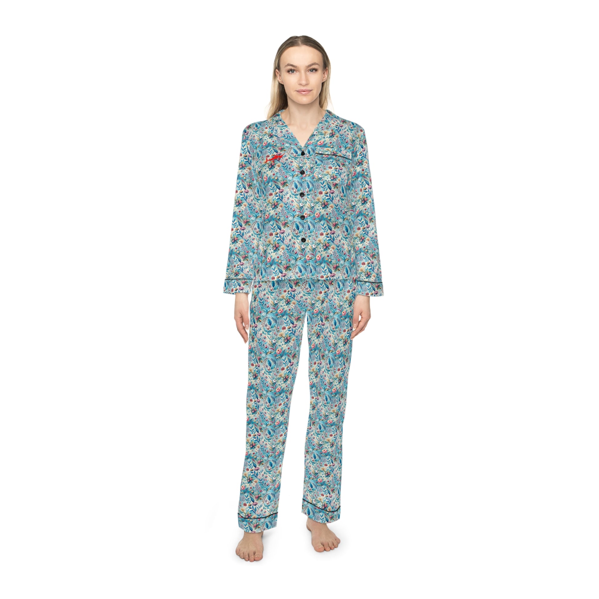 Elegant Women's Satin Pajamas, Luxurious Sleepwear