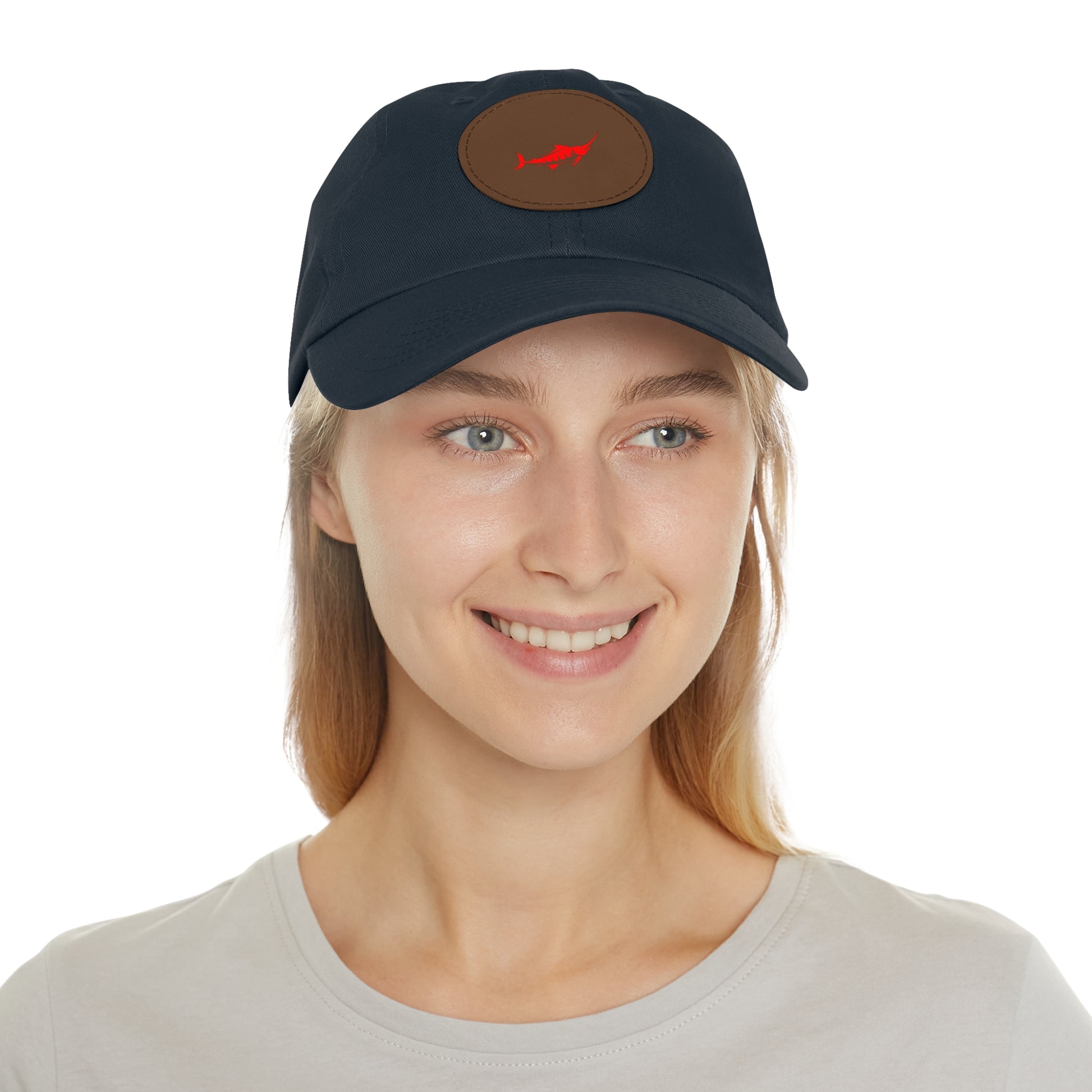 Stylish Leather Patch Dad Hat, Casual Cap for Everyday Wear