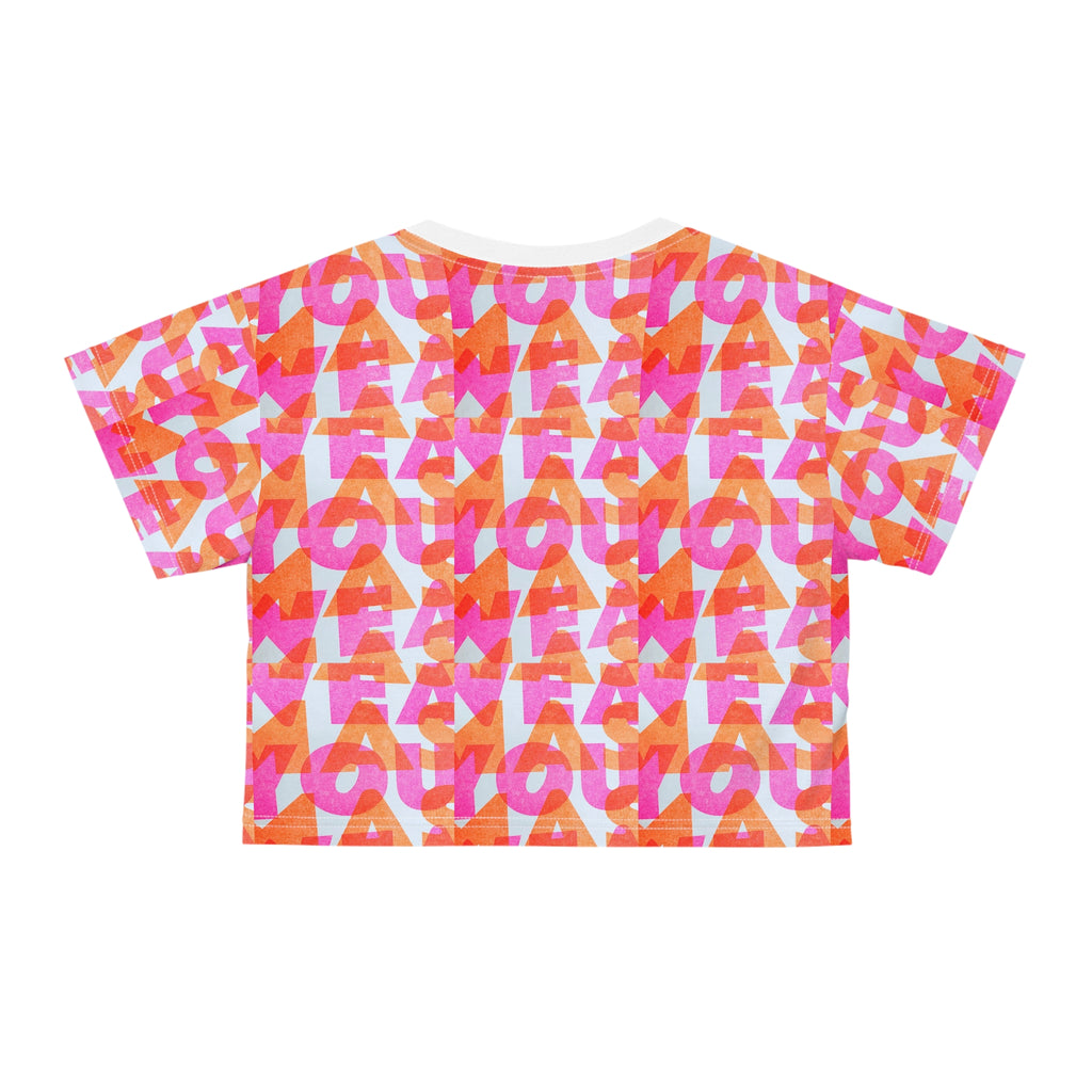 Vibrant Crop Tee - Bold Colorful Summer Top, Trendy Casual Wear.